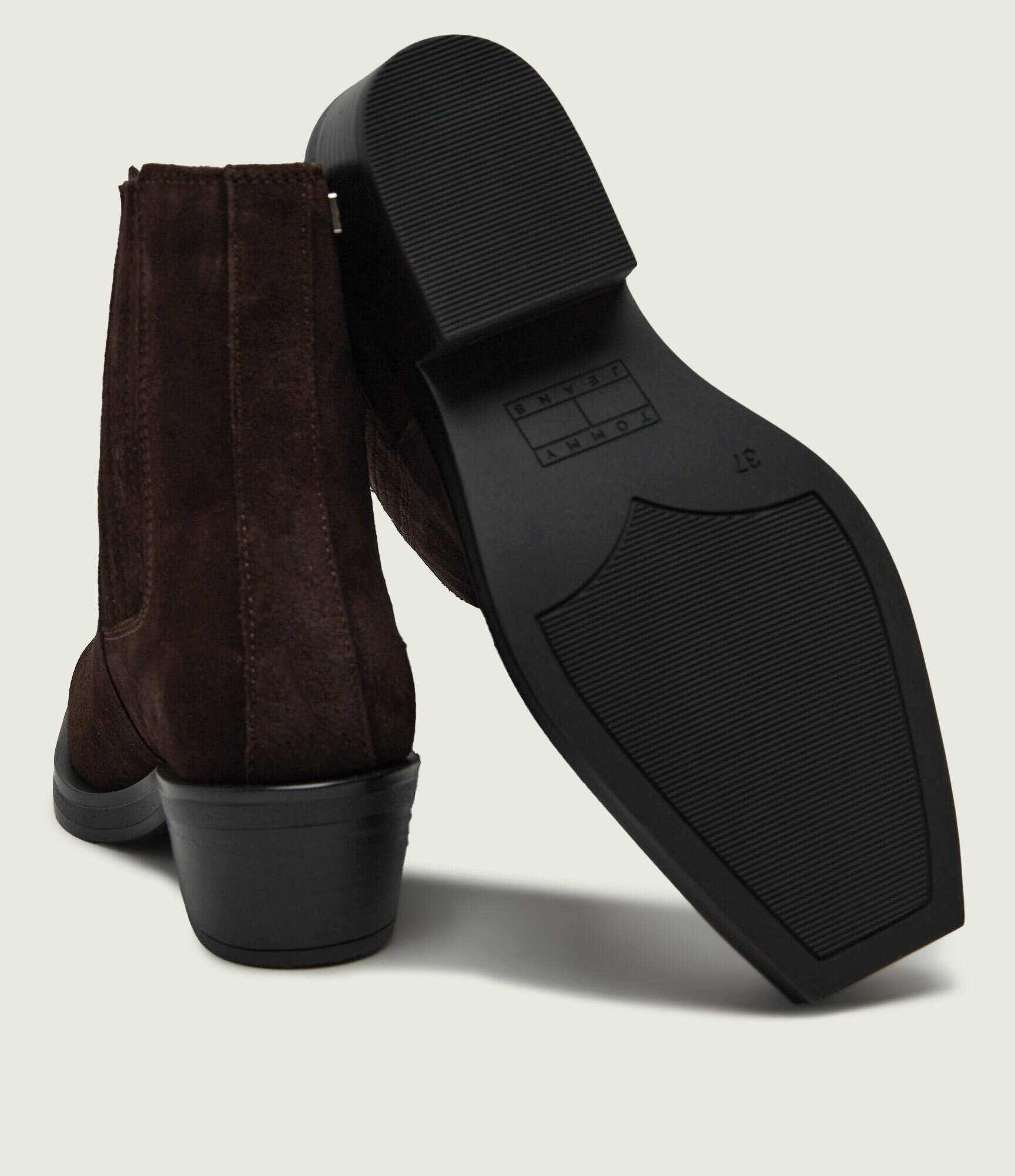 Tommy Jeans Cizme cowboy | piele întoarsă