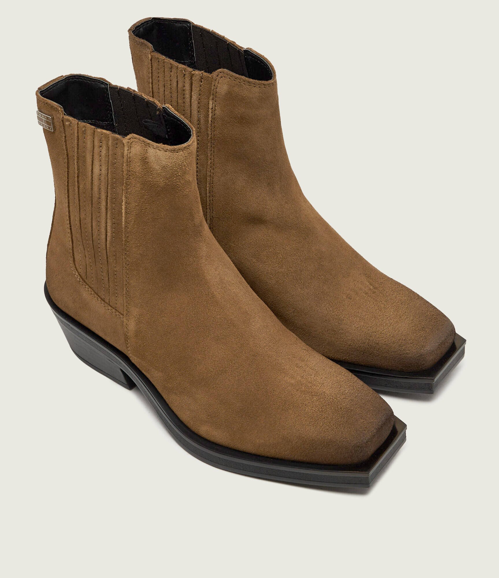 Tommy Jeans Cizme cowboy | piele întoarsă