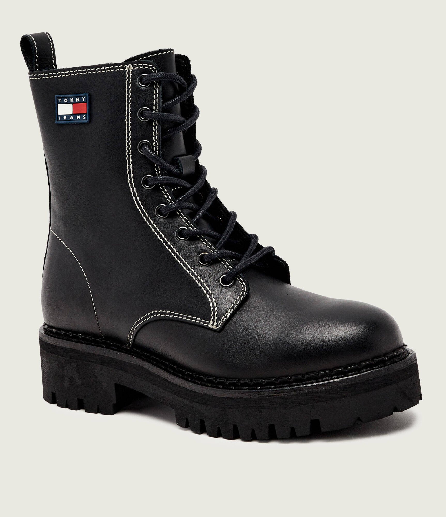 Tommy Jeans De piele botine cu platformă