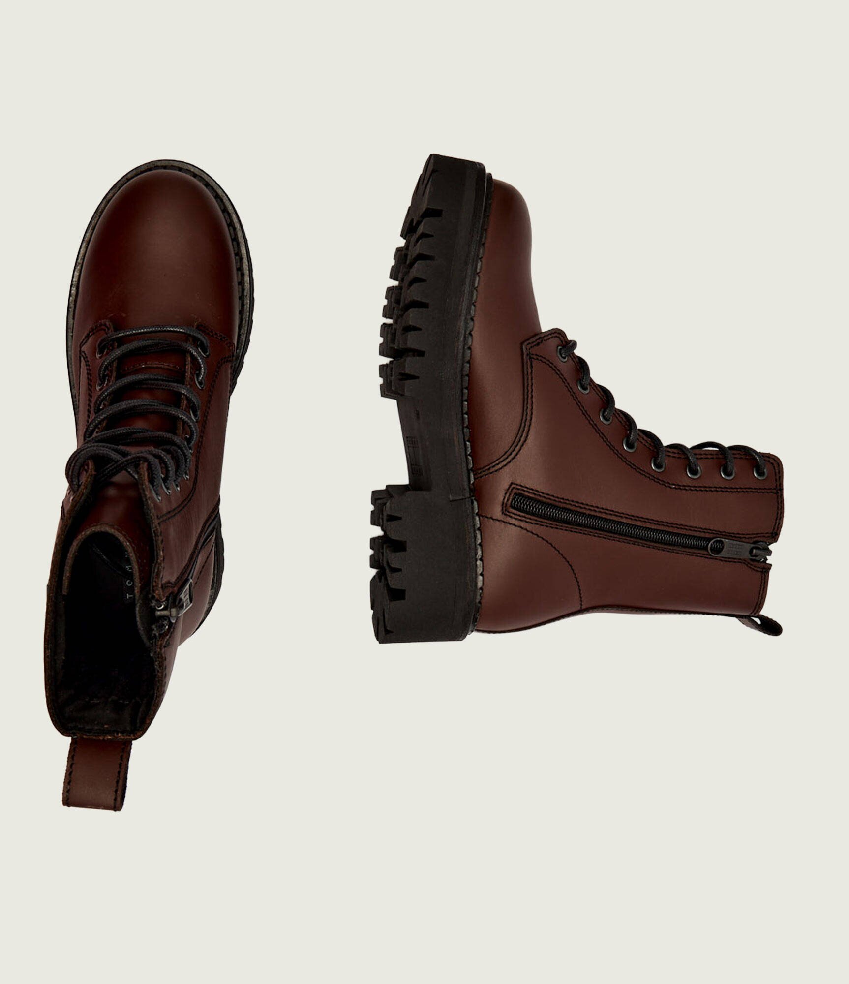 Tommy Jeans De piele botine cu platformă
