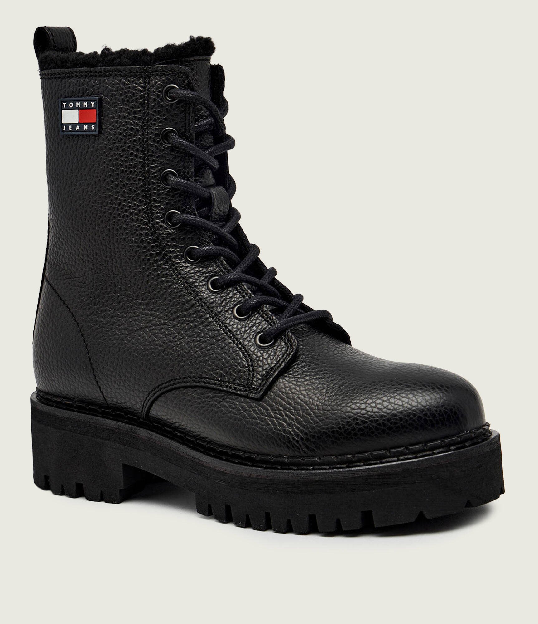 Tommy Jeans De piele botine | shearling