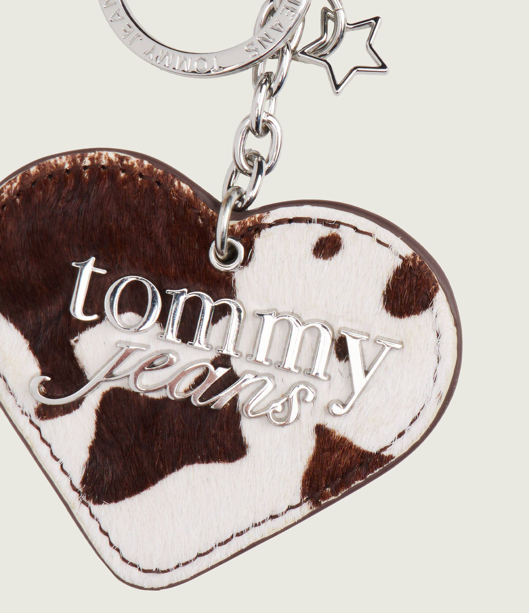 Tommy Jeans De piele breloc COW HEART
