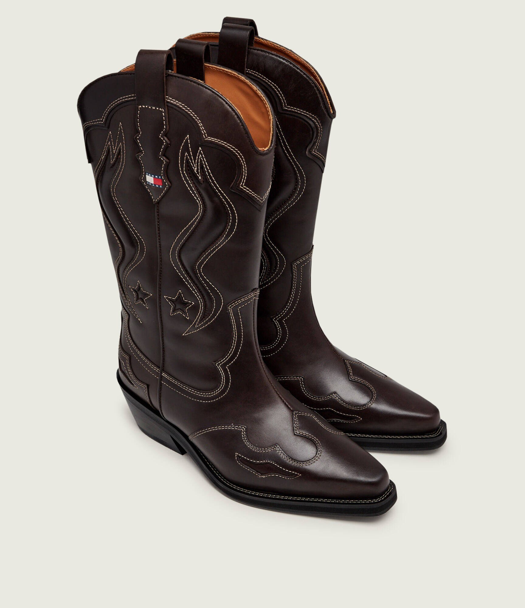 Tommy Jeans De piele cizme cowboy Archive