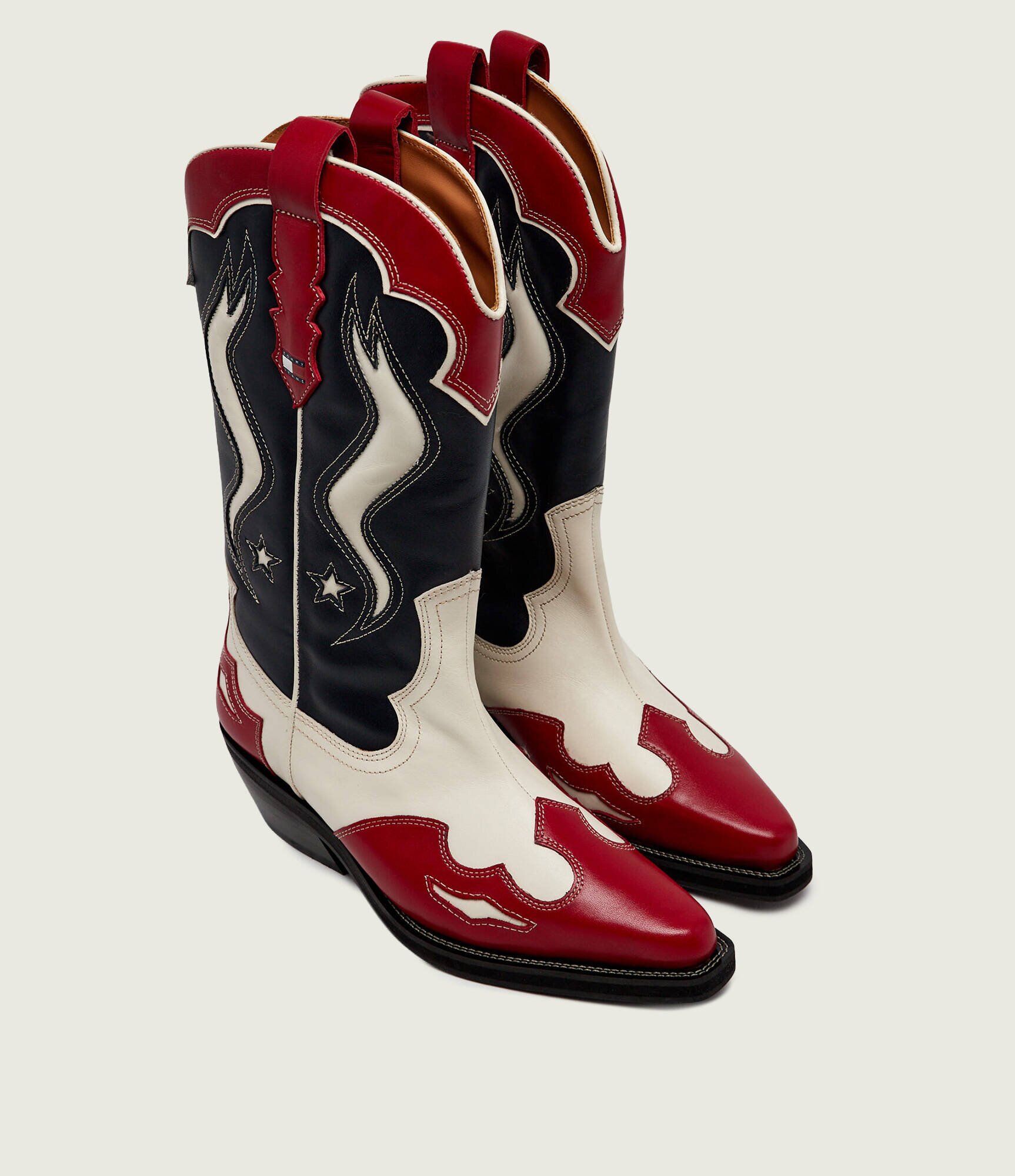 Tommy Jeans De piele cizme cowboy ARCHIVE