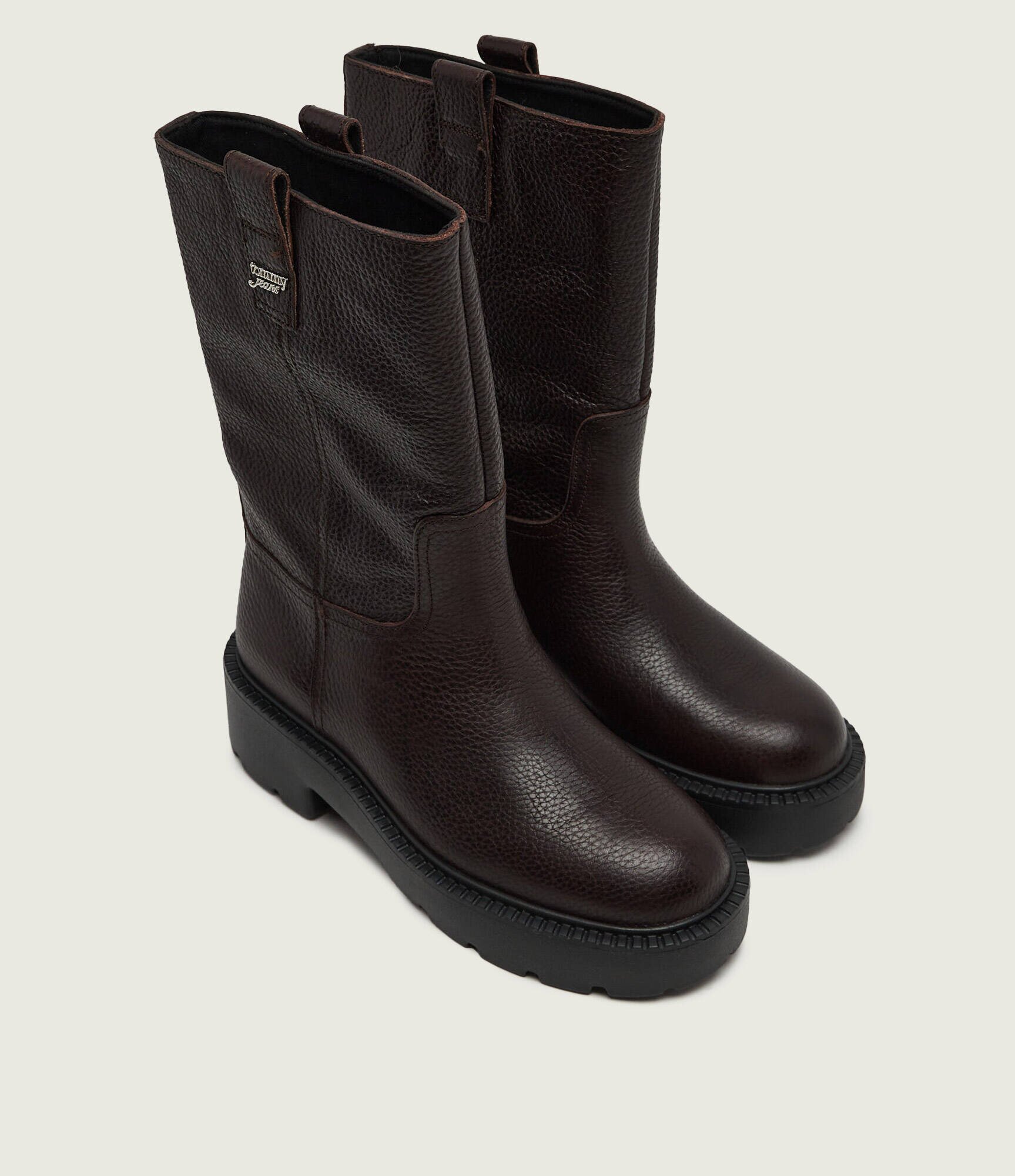 Tommy Jeans De piele cizme de echitație