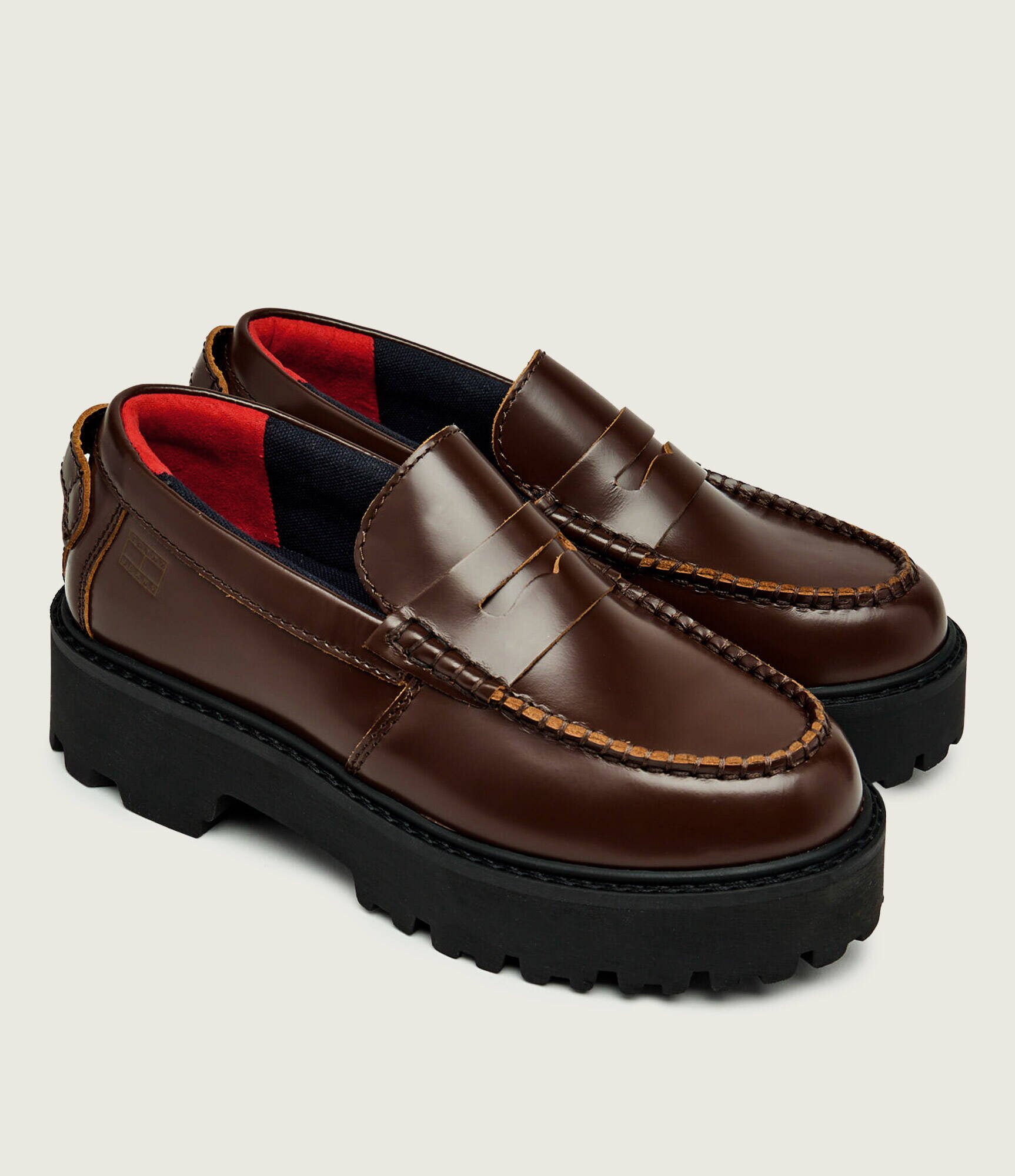 Tommy Jeans De piele pantofi loafer Archive 01