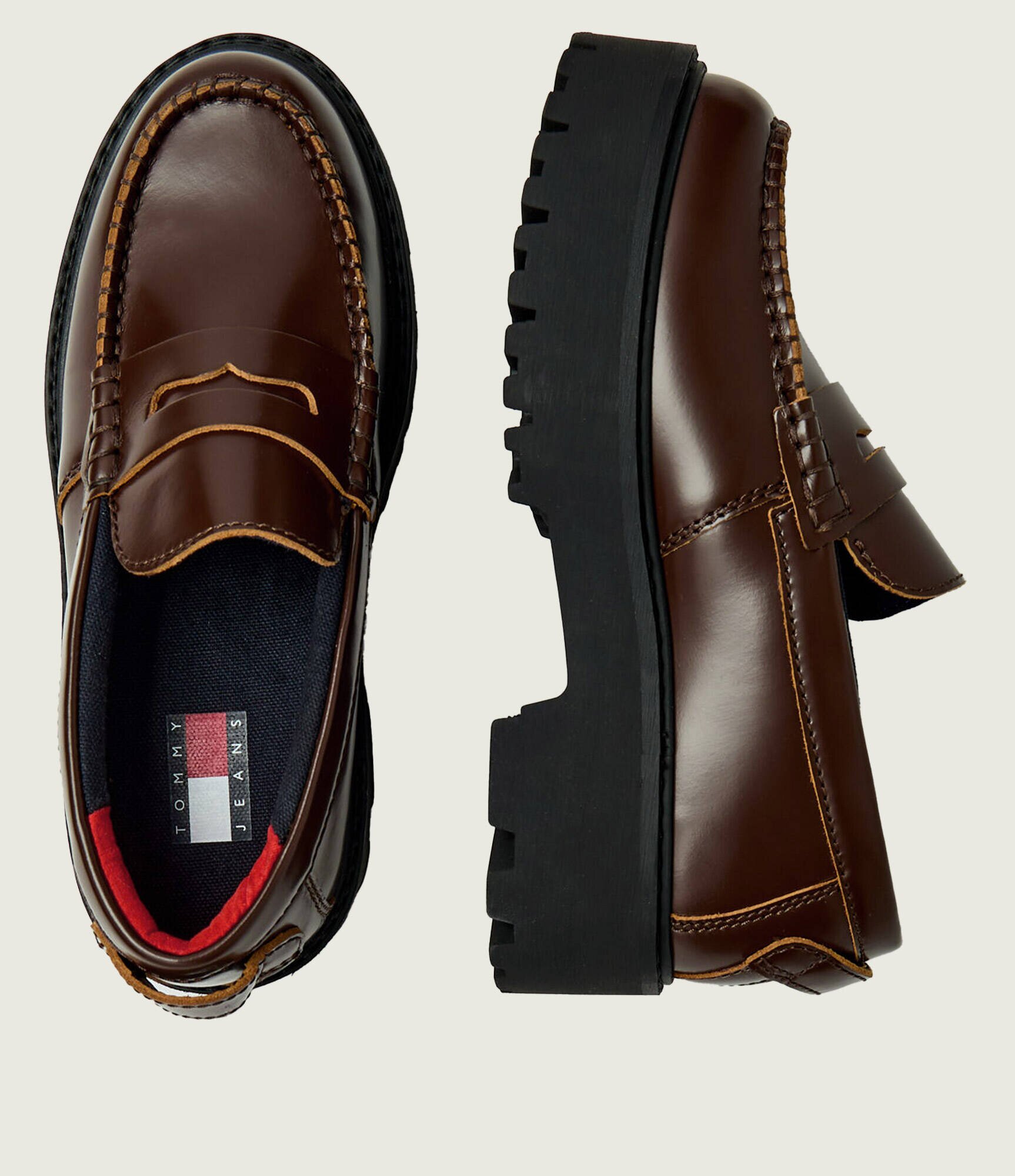 Tommy Jeans De piele pantofi loafer Archive 01