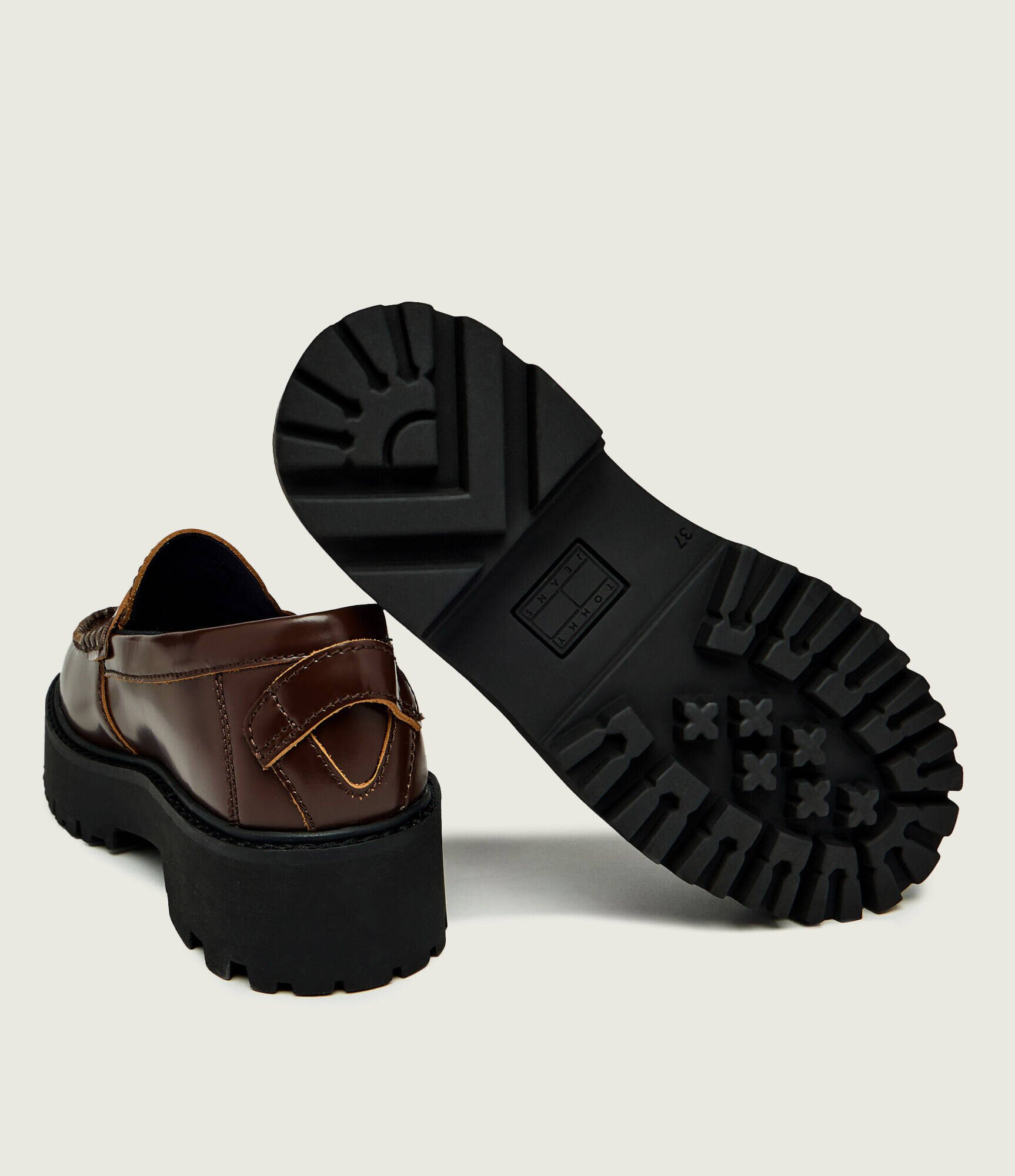 Tommy Jeans De piele pantofi loafer Archive 01