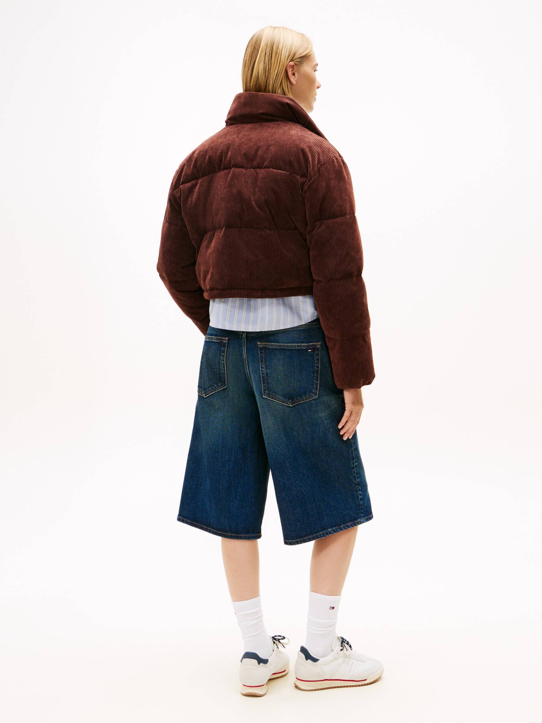 Tommy Jeans Geacă | Cropped Fit | catifea reiată