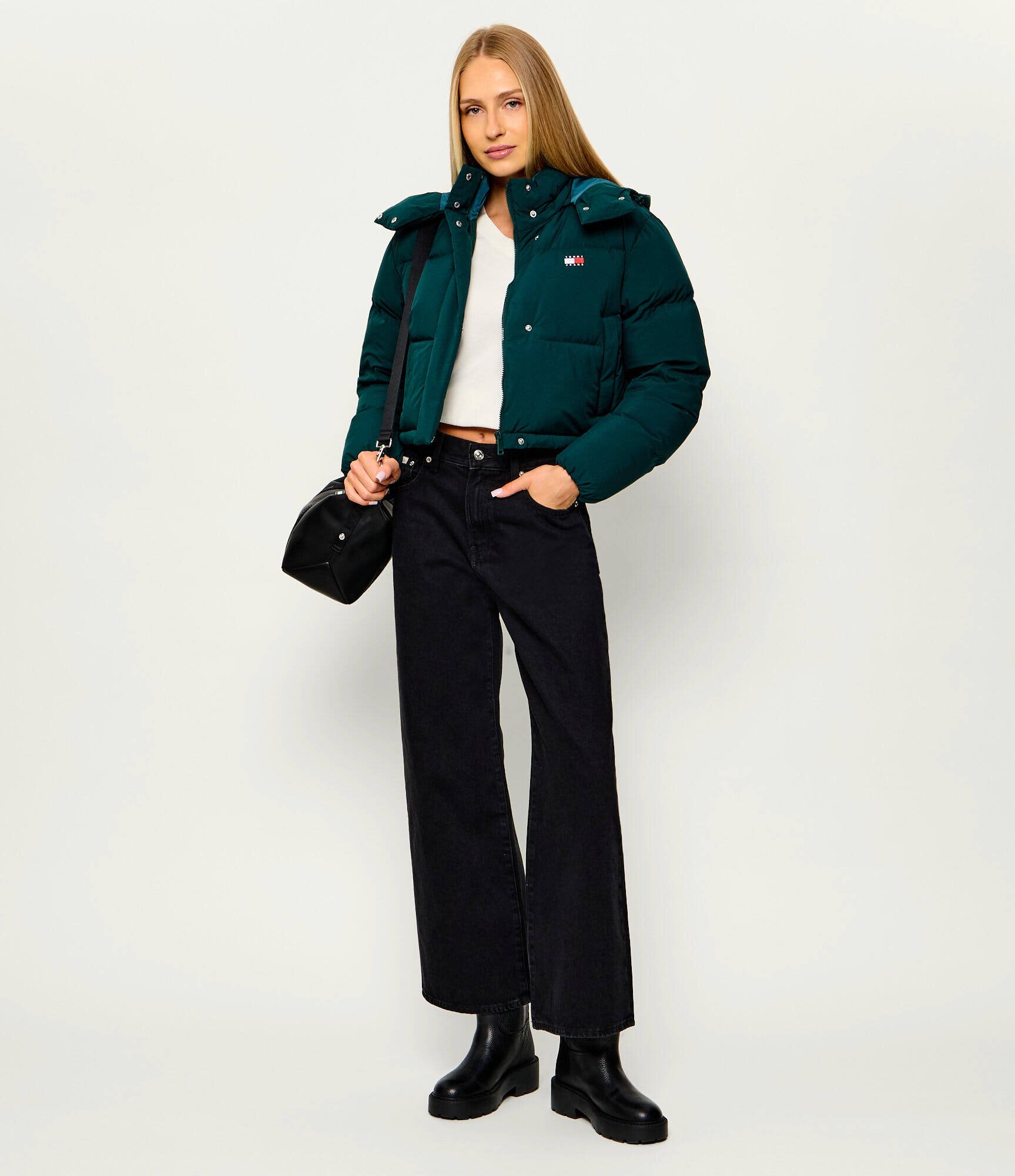 Tommy Jeans Geacă de puf Alaska | Cropped Fit