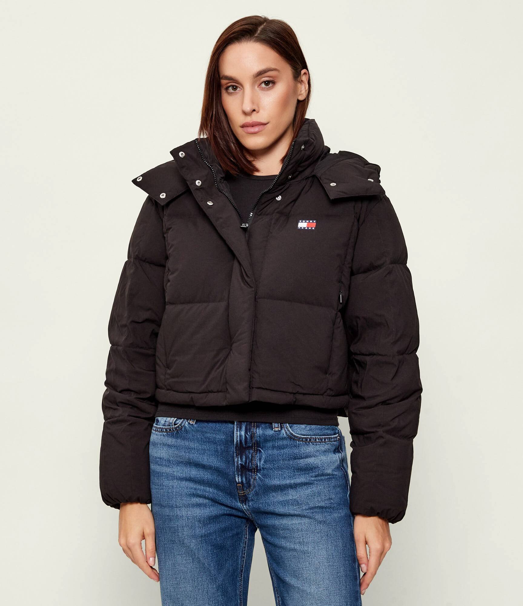 Tommy Jeans Geacă de puf ALASKA GRID | Cropped Fit