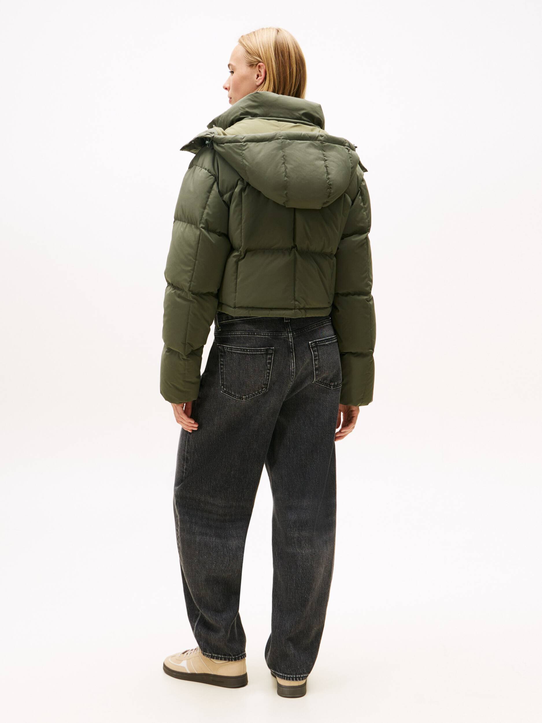 Tommy Jeans Geacă de puf ALASKA GRID | Cropped Fit