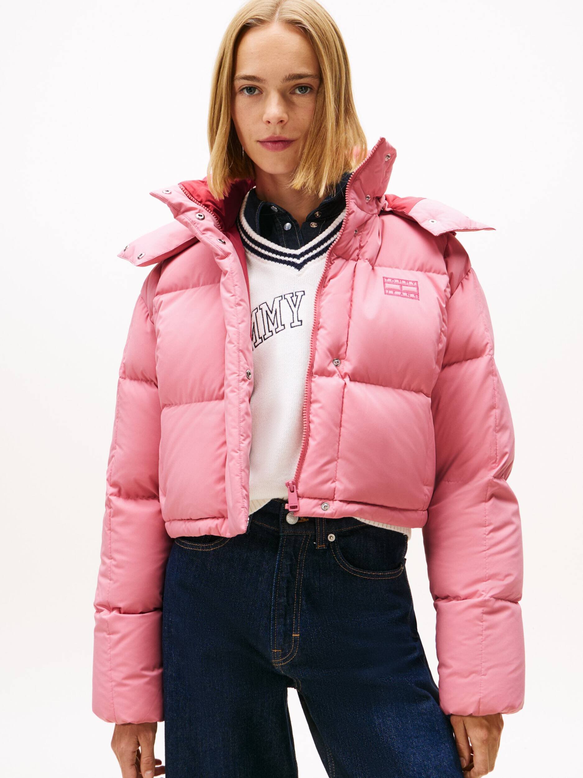 Tommy Jeans Geacă de puf ALASKA GRID | Cropped Fit