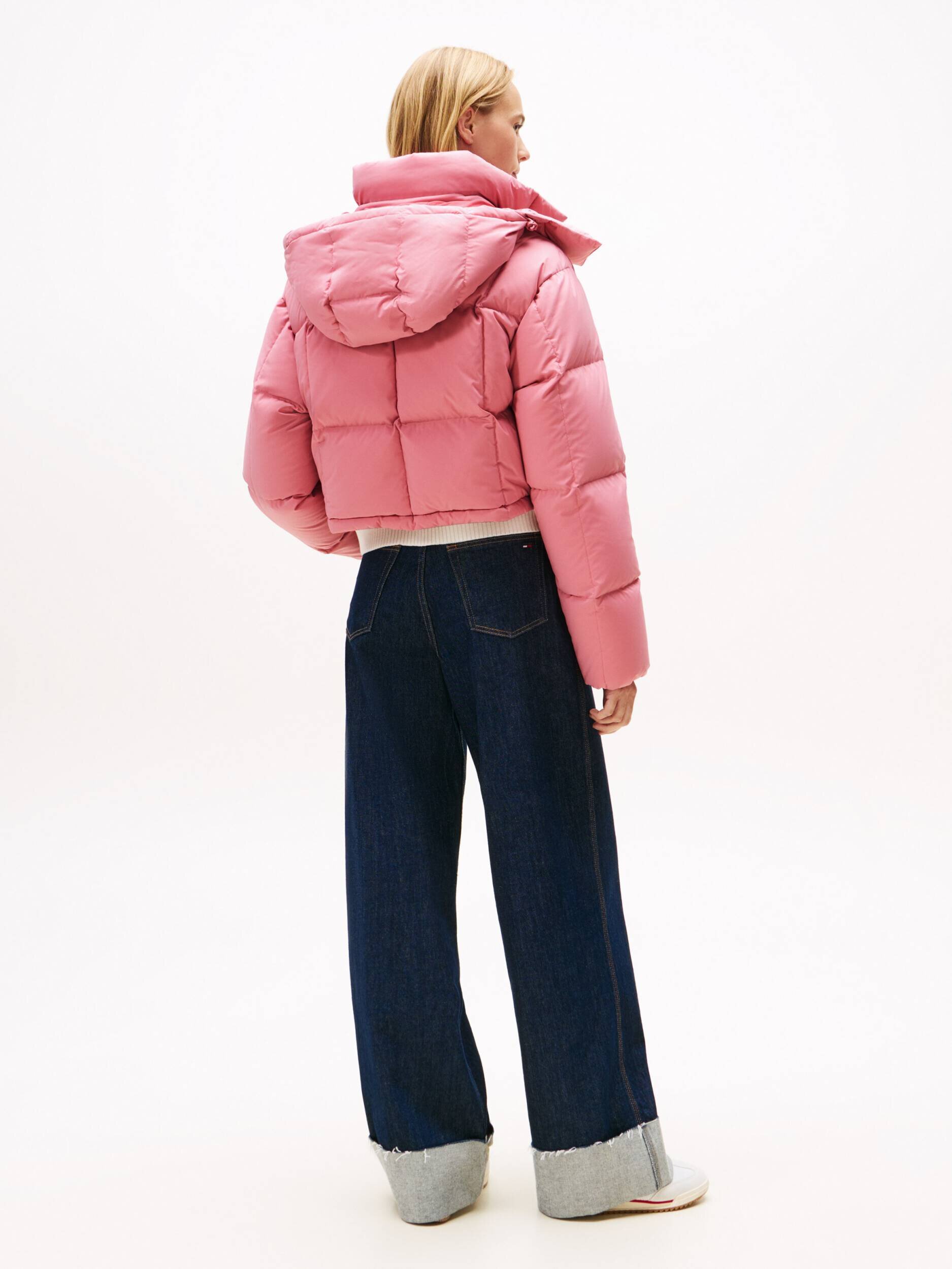 Tommy Jeans Geacă de puf ALASKA GRID | Cropped Fit