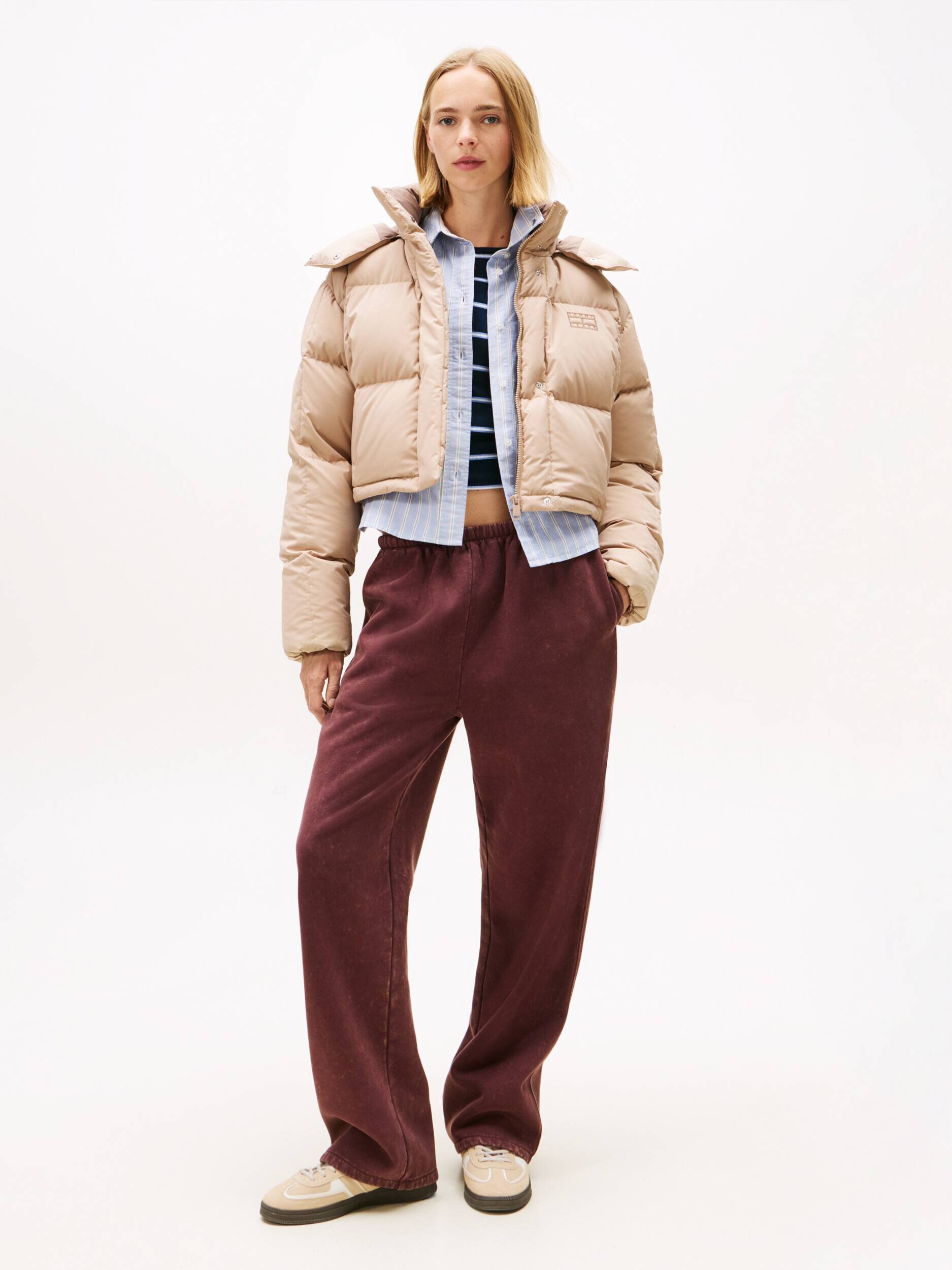 Tommy Jeans Geacă de puf ALASKA GRID | Cropped Fit