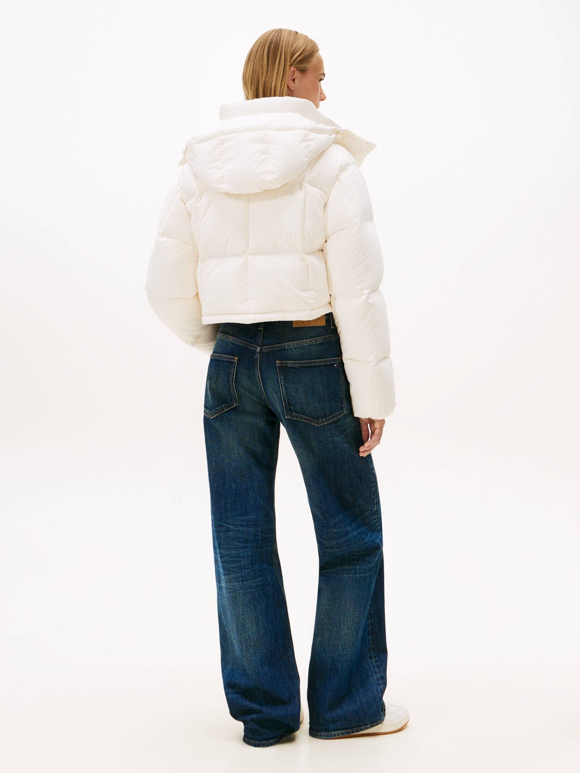 Tommy Jeans Geacă de puf ALASKA GRID | Cropped Fit