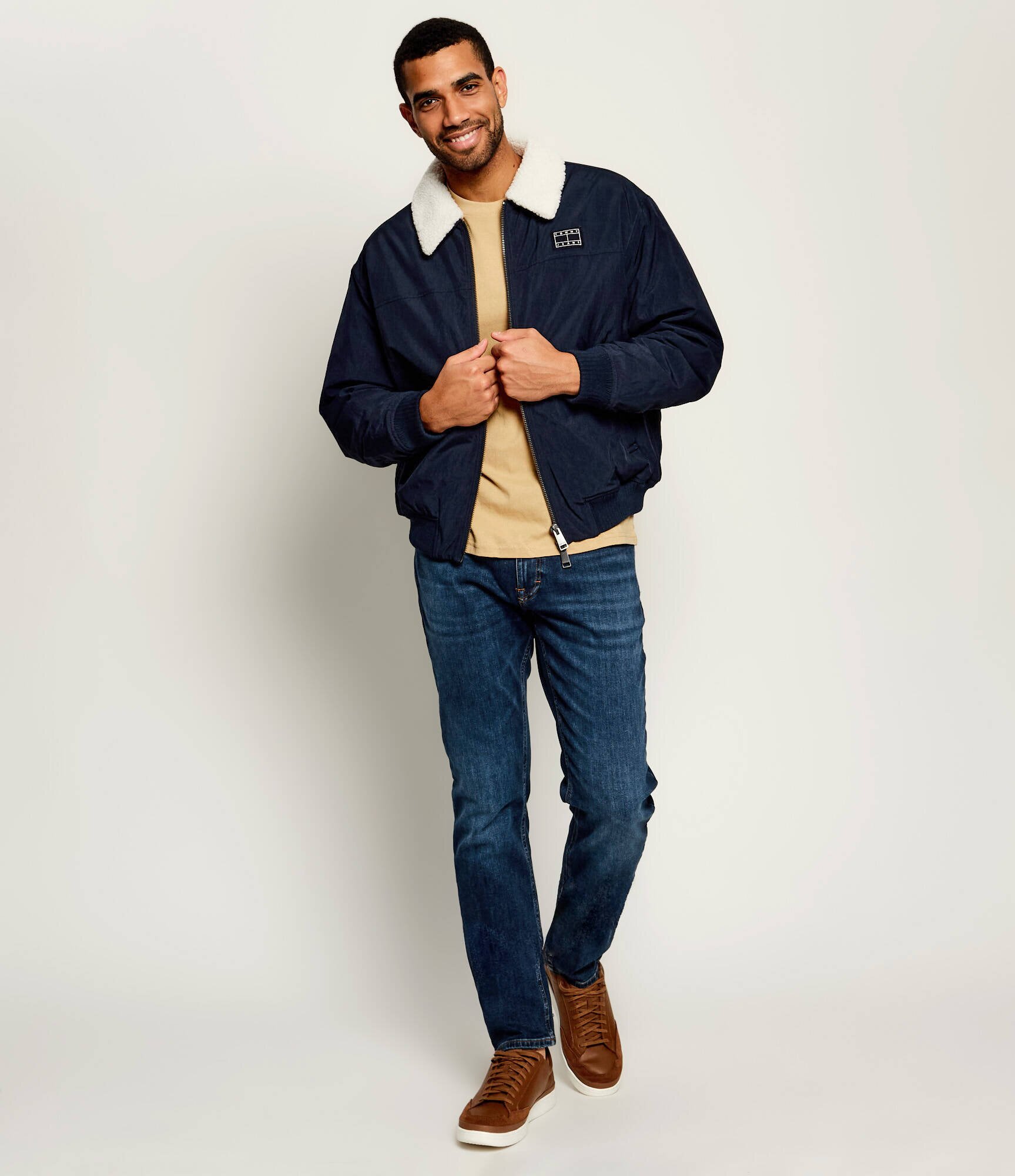 Tommy Jeans Geacă | Relaxed fit | shearling