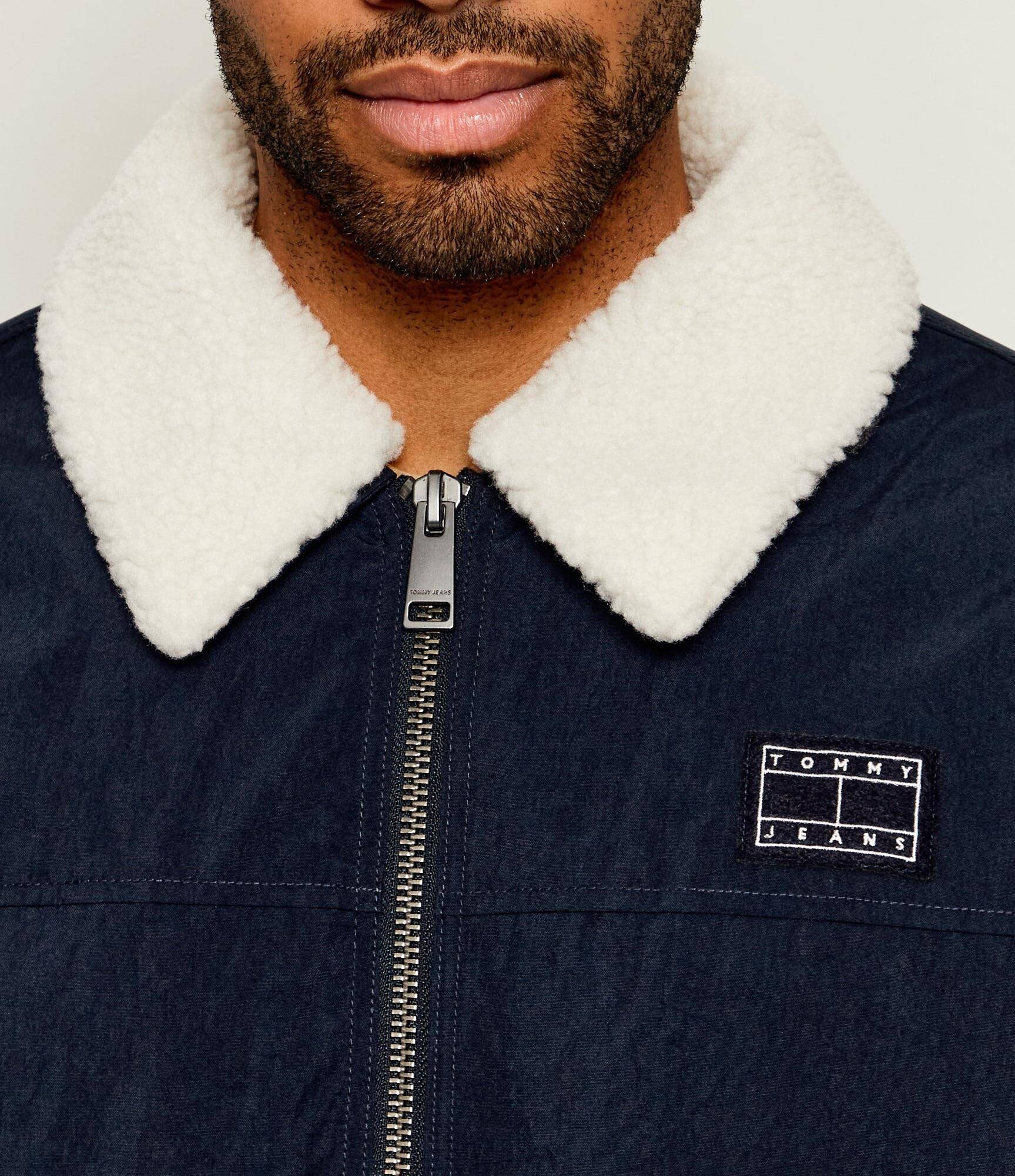 Tommy Jeans Geacă | Relaxed fit | shearling