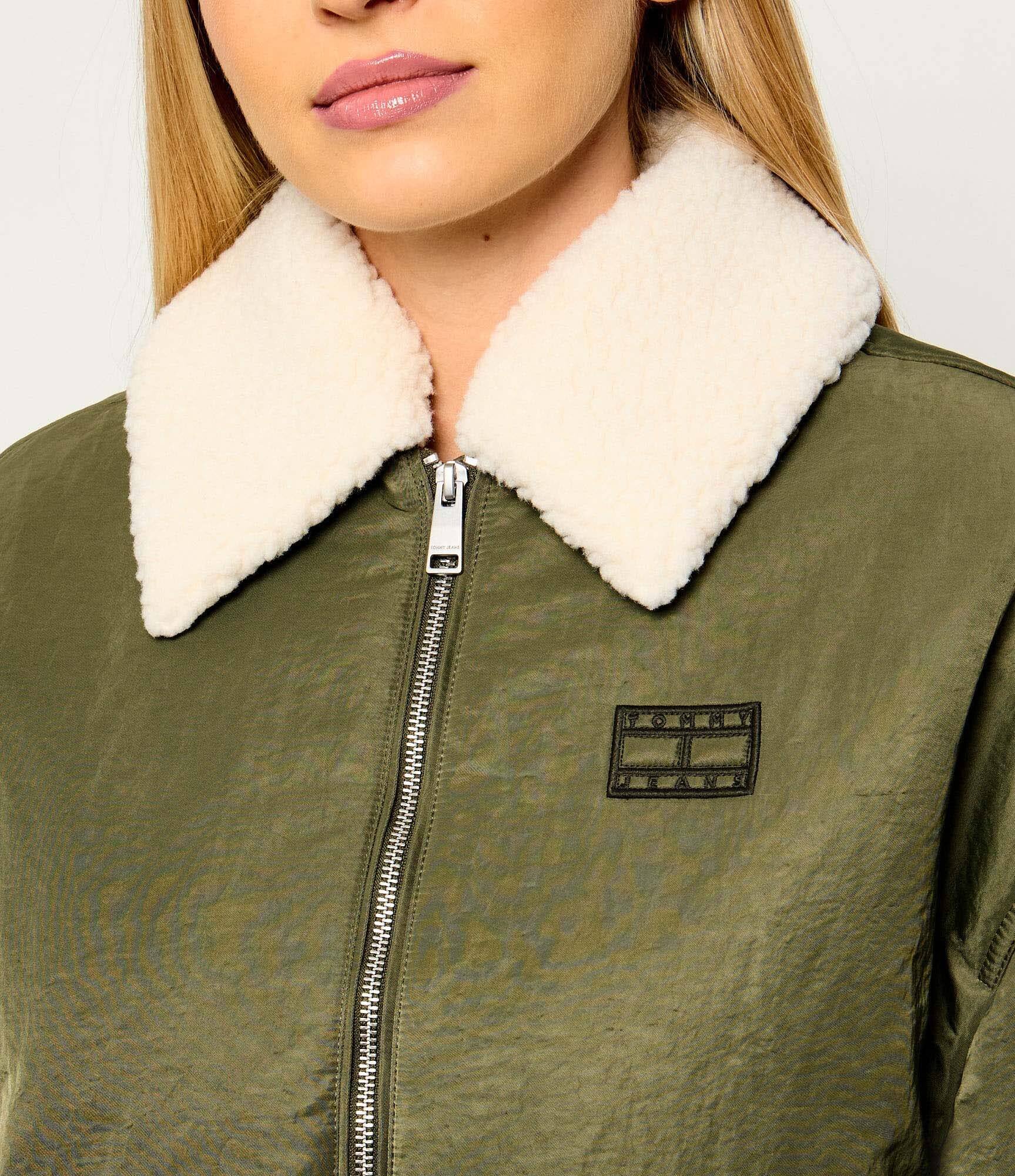Tommy Jeans Geacă | Relaxed fit | shearling