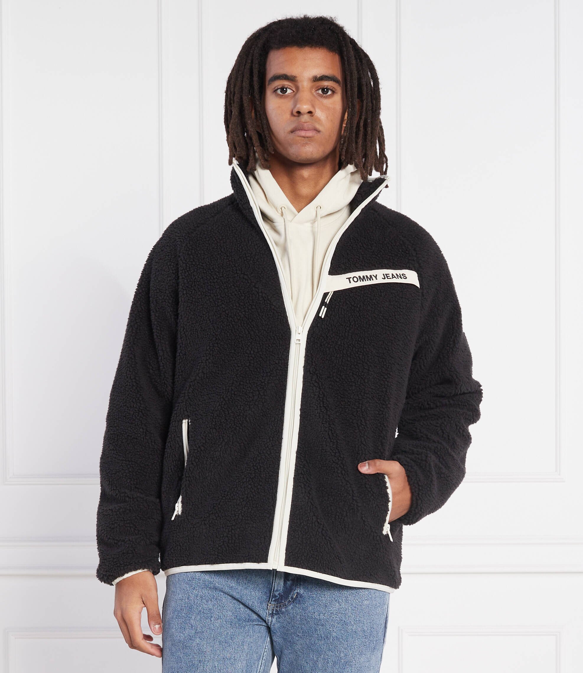 Tommy Jeans Geacă RINDING SHERPA | Relaxed fit