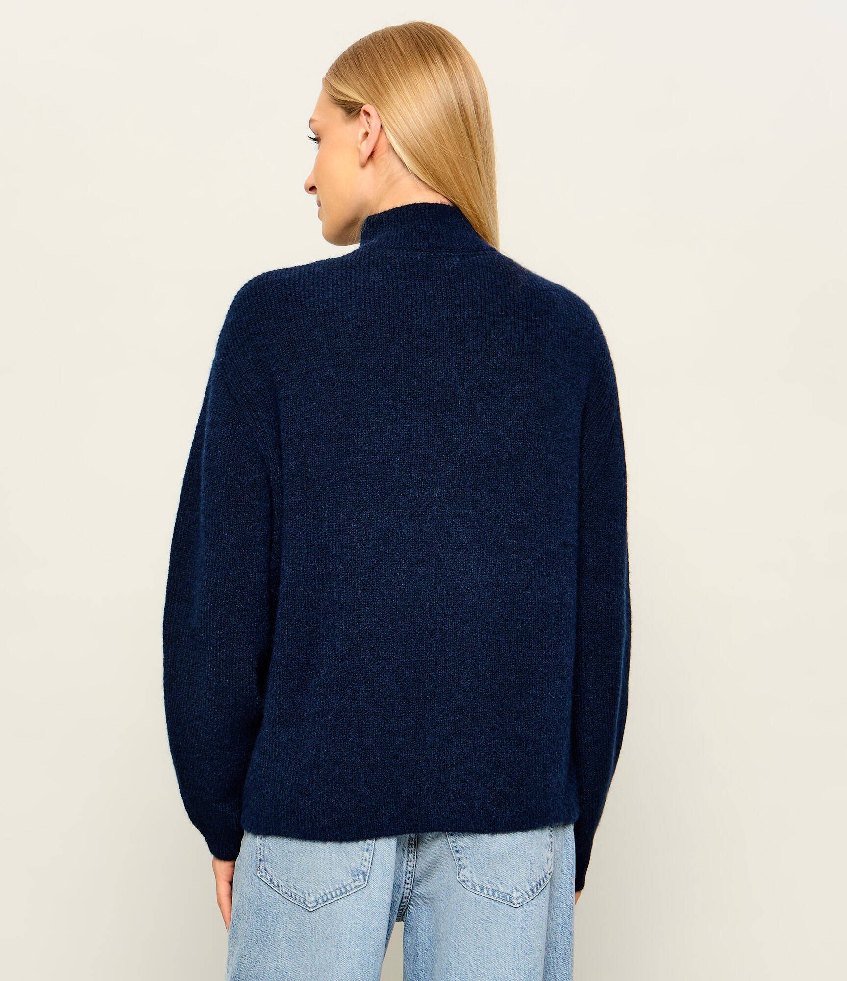 Tommy Jeans Guler înalt Badge | Relaxed fit cu adaos de lână