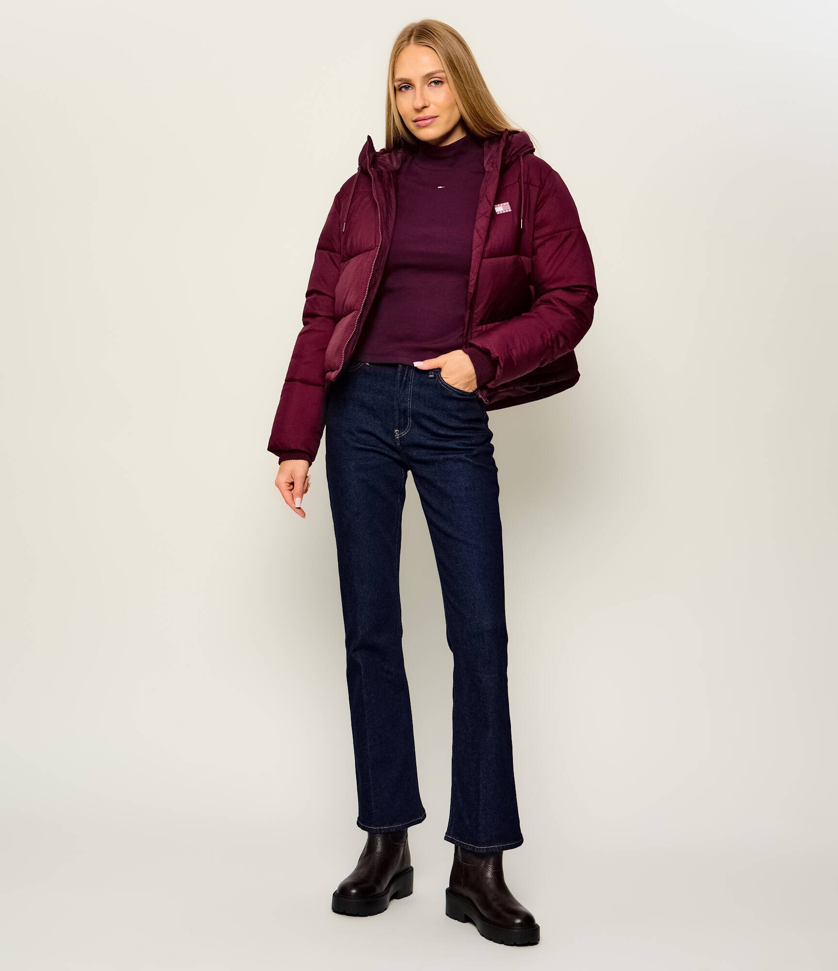 Tommy Jeans Guler înalt Essential | Slim Fit
