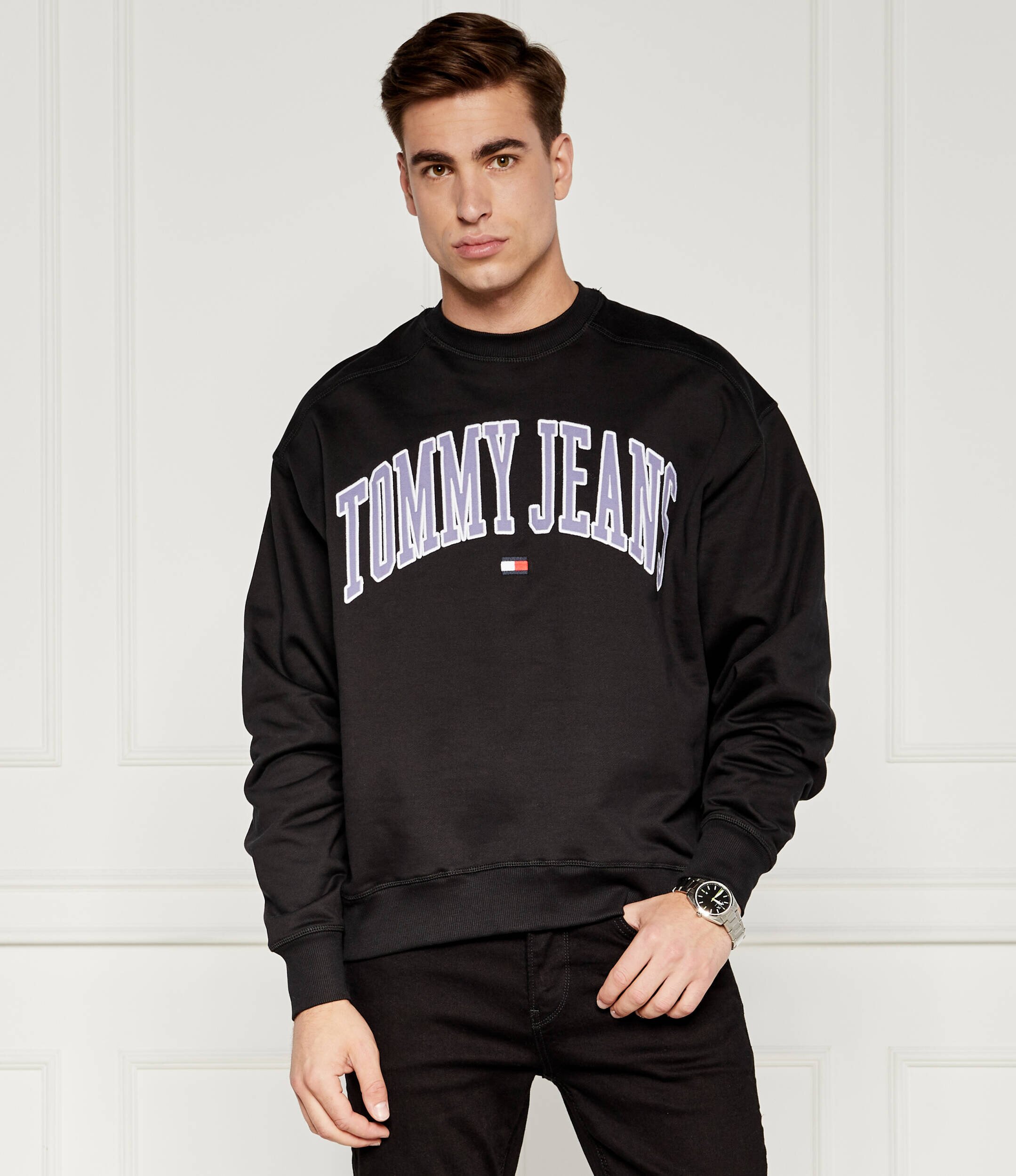Tommy Jeans Hanorac BOXY POP VARSITY CREW | Relaxed fit
