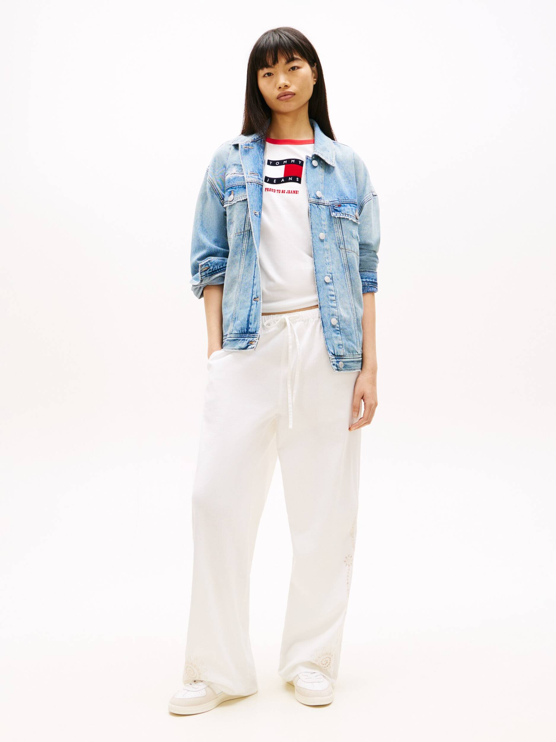 Tommy Jeans Pantaloni | Relaxed fit | cu adaos de in