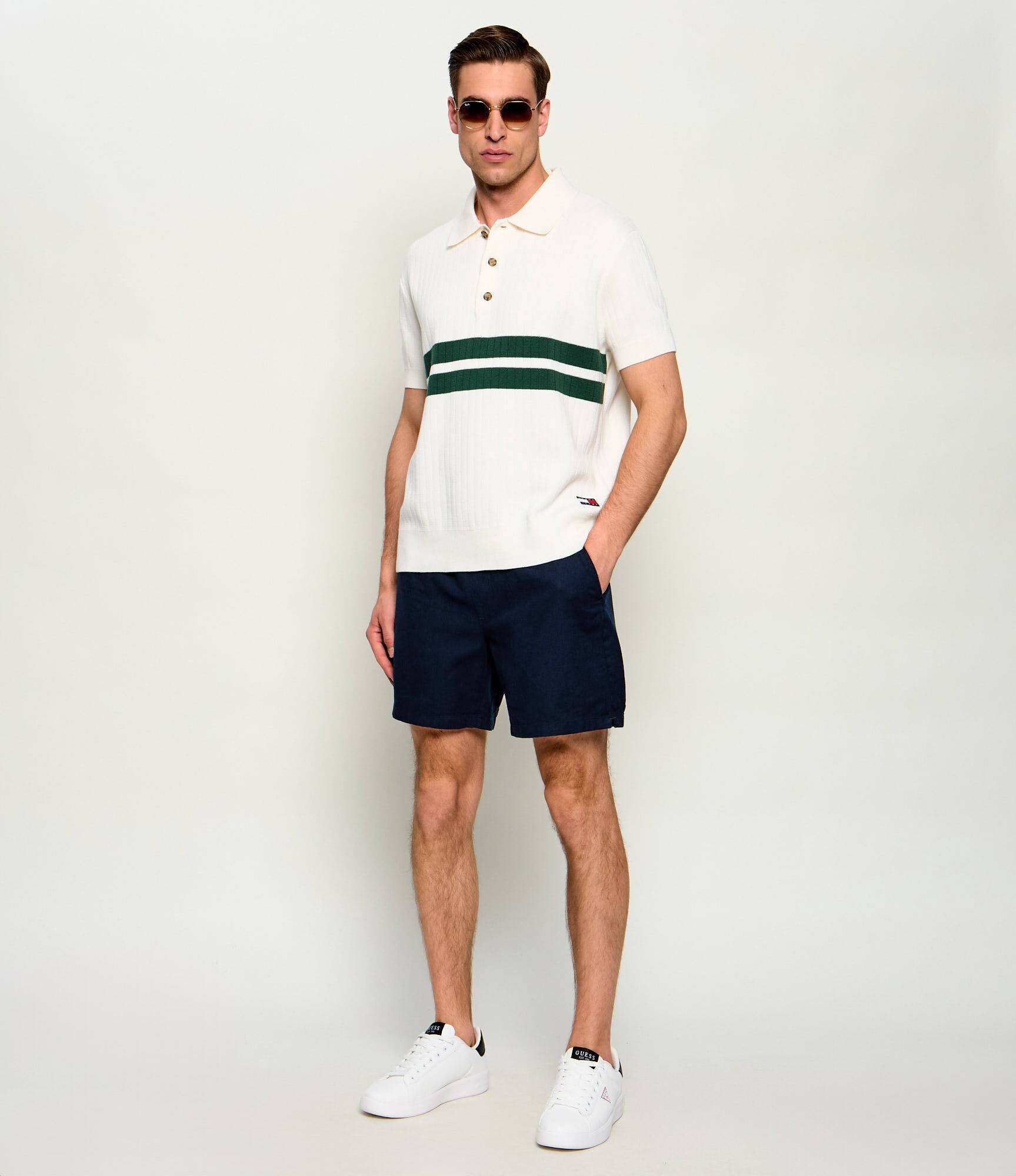 Tommy Jeans Pantaloni scurți | Relaxed fit | cu adaos de in