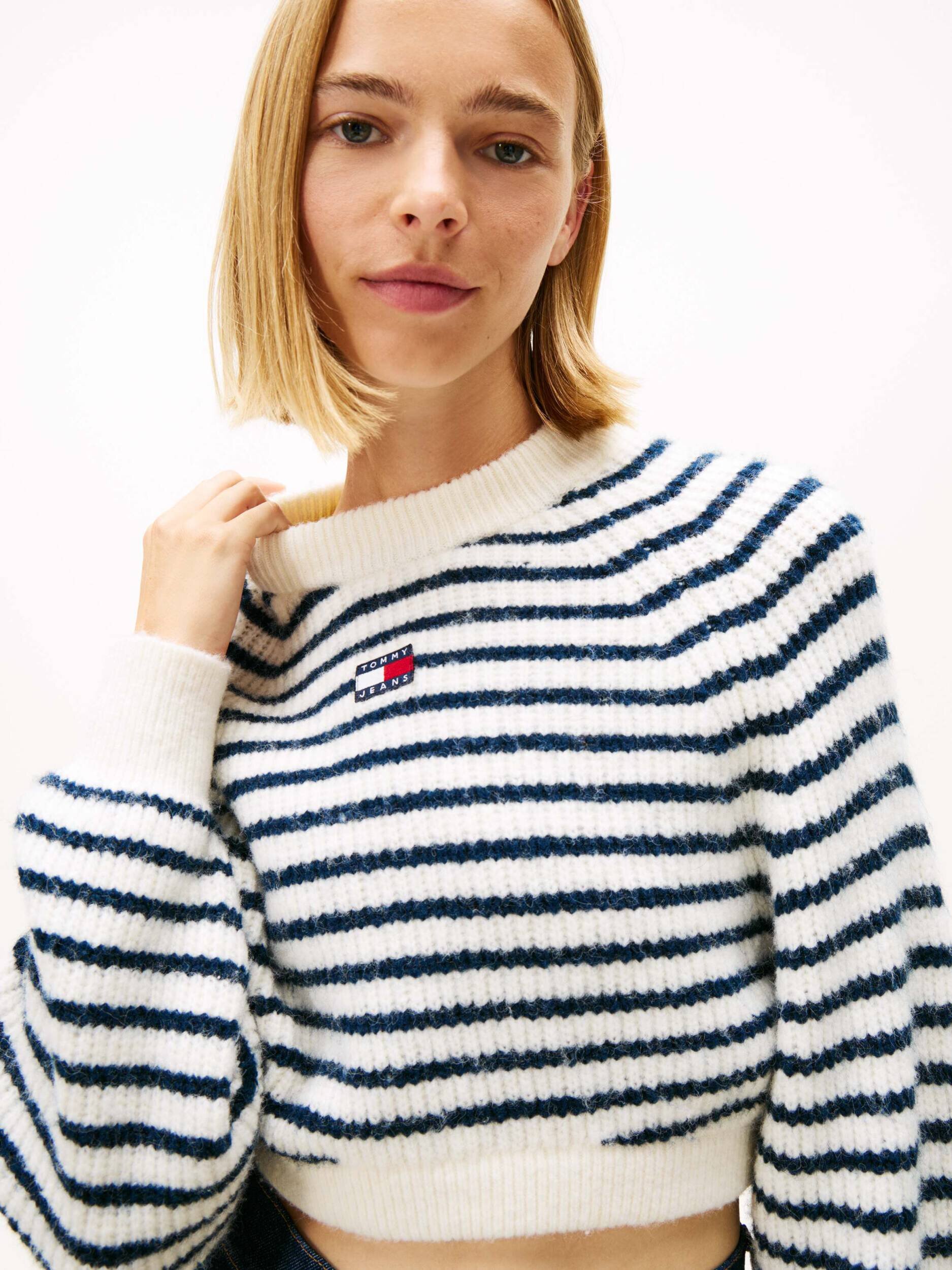 Tommy Jeans Pulover | Cropped Fit cu adaos de lână