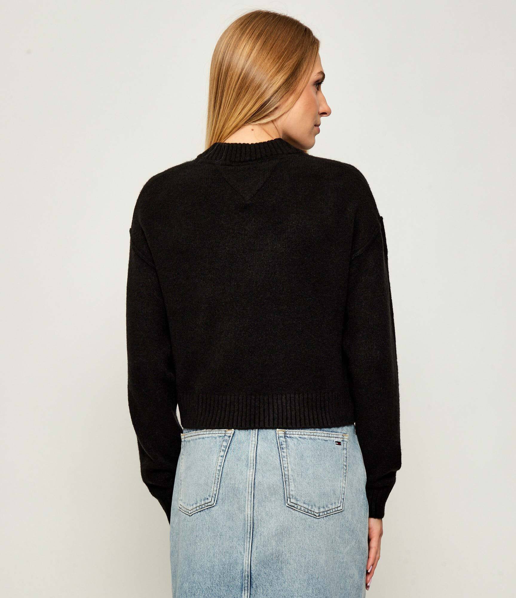 Tommy Jeans Pulover | Loose fit cu adaos de lână