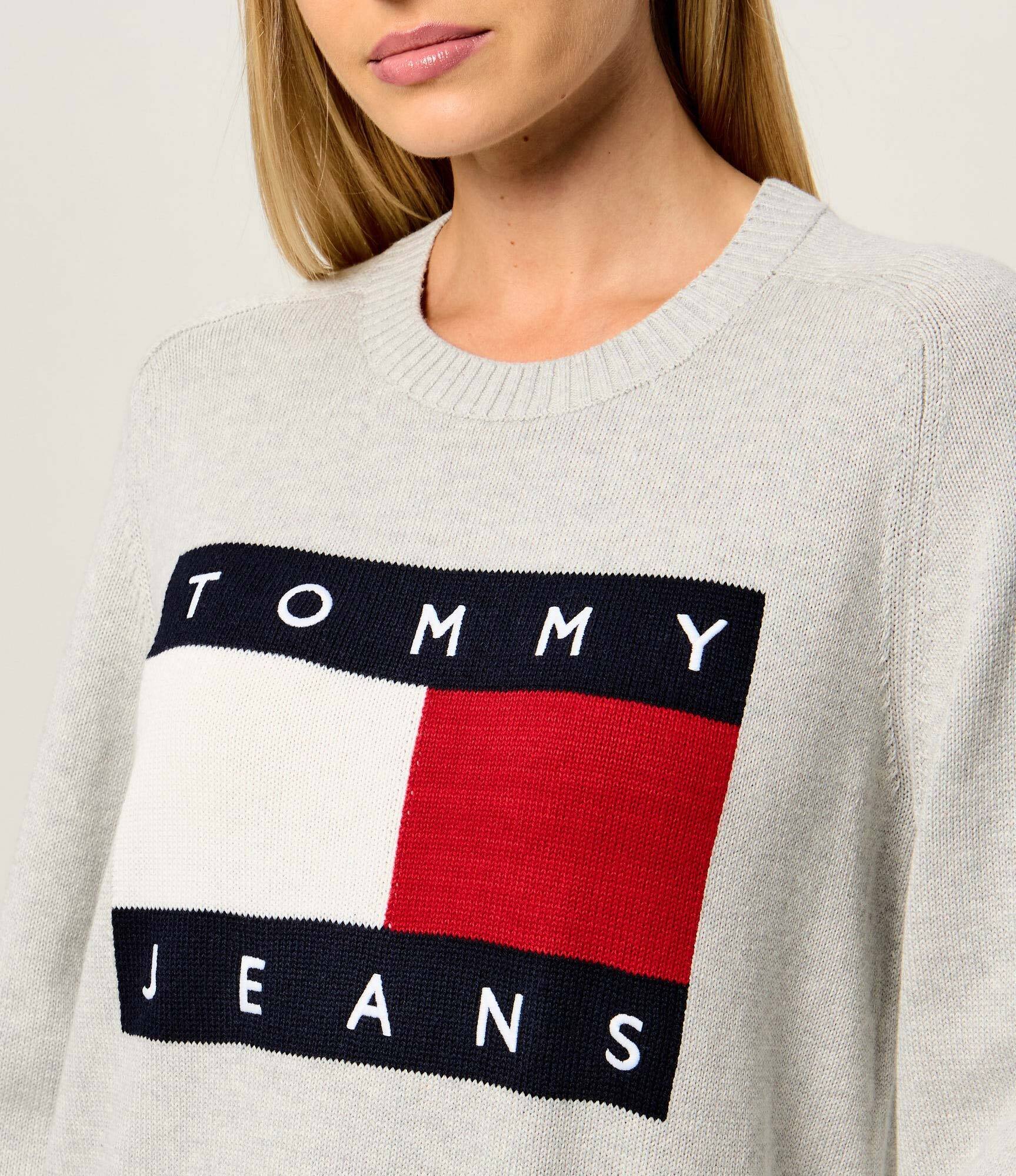 Tommy Jeans Pulover | Relaxed fit cu adaos de lână