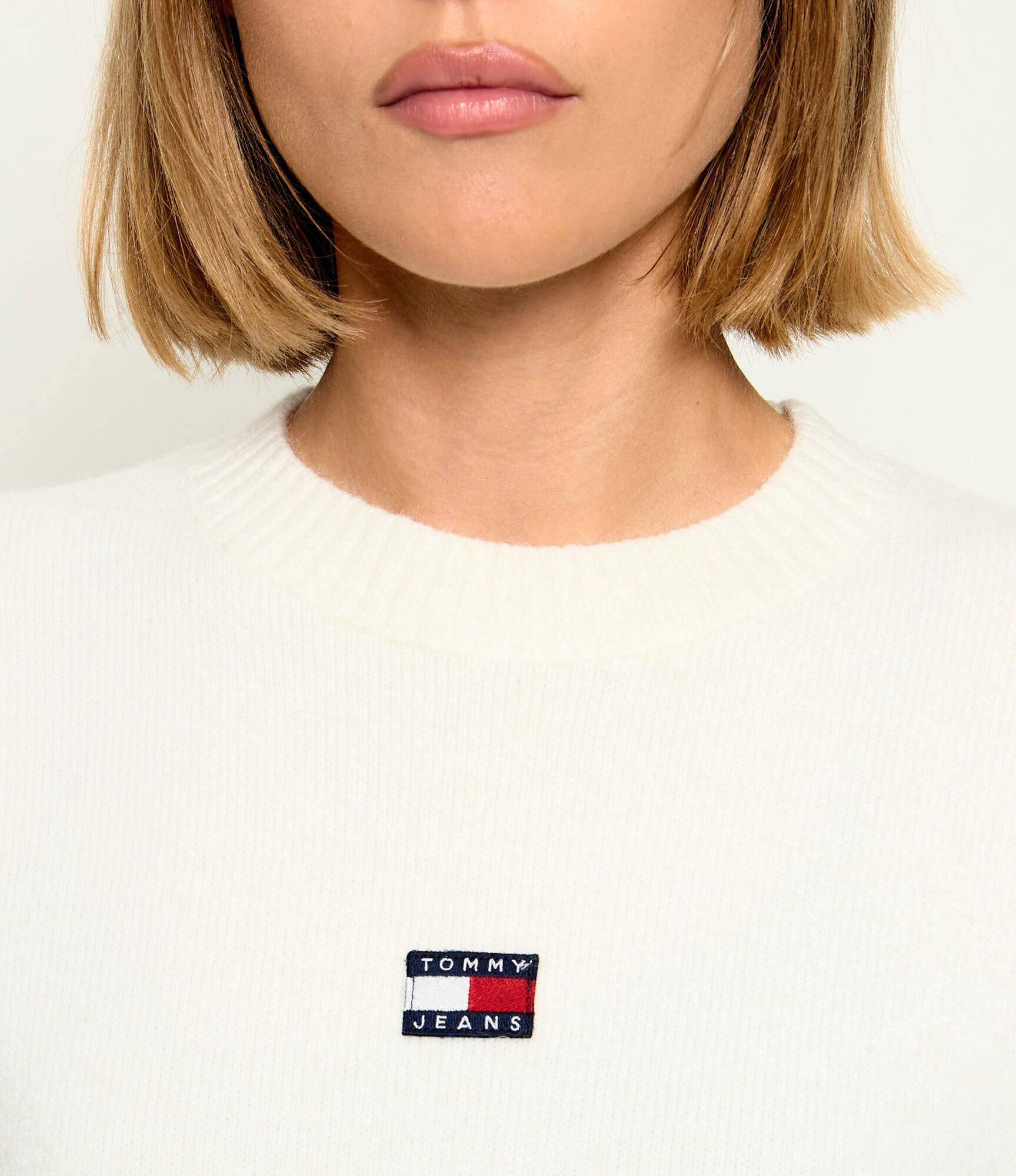 Tommy Jeans Pulover | Relaxed fit cu adaos de lână