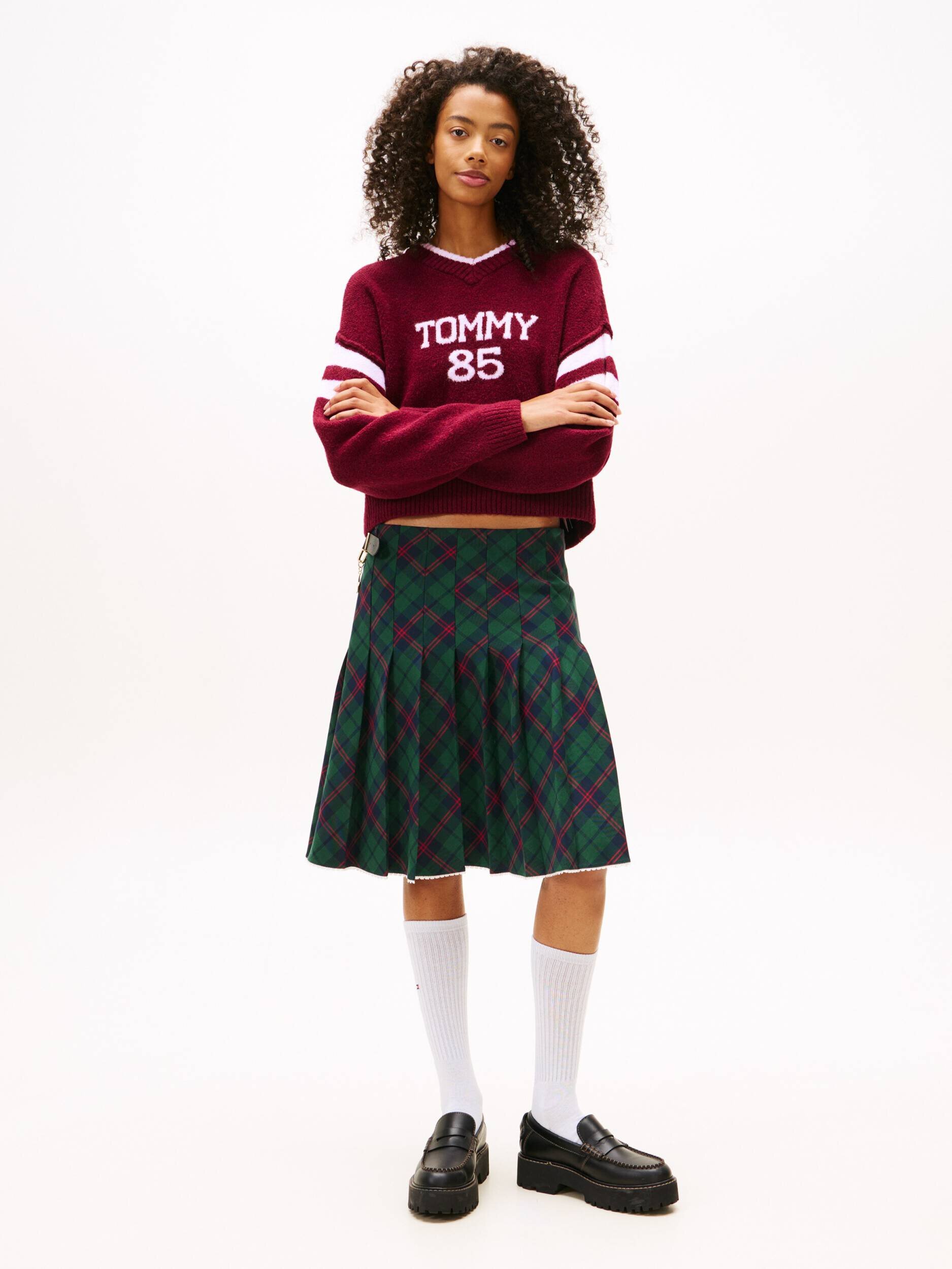 Tommy Jeans Pulover TOMMY 85 | Relaxed fit cu adaos de lână