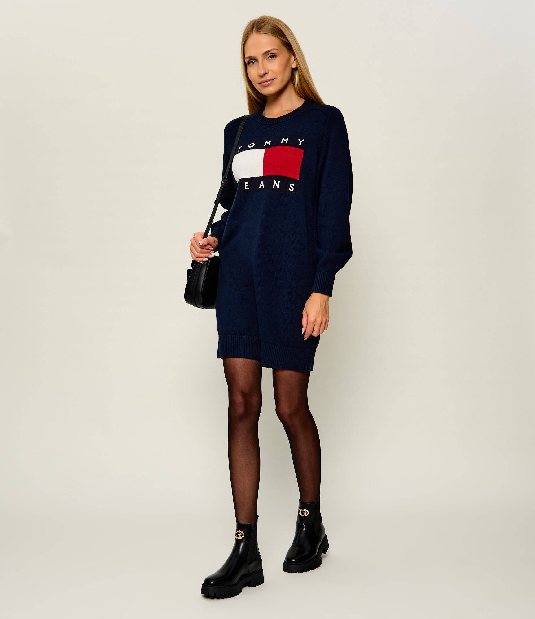 Tommy Jeans Rochie cu adaos de lână