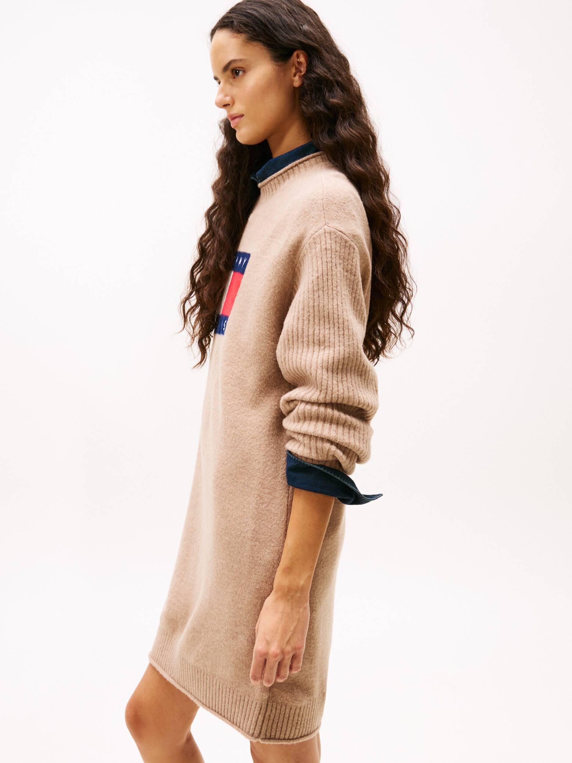Tommy Jeans Rochie cu adaos de lână