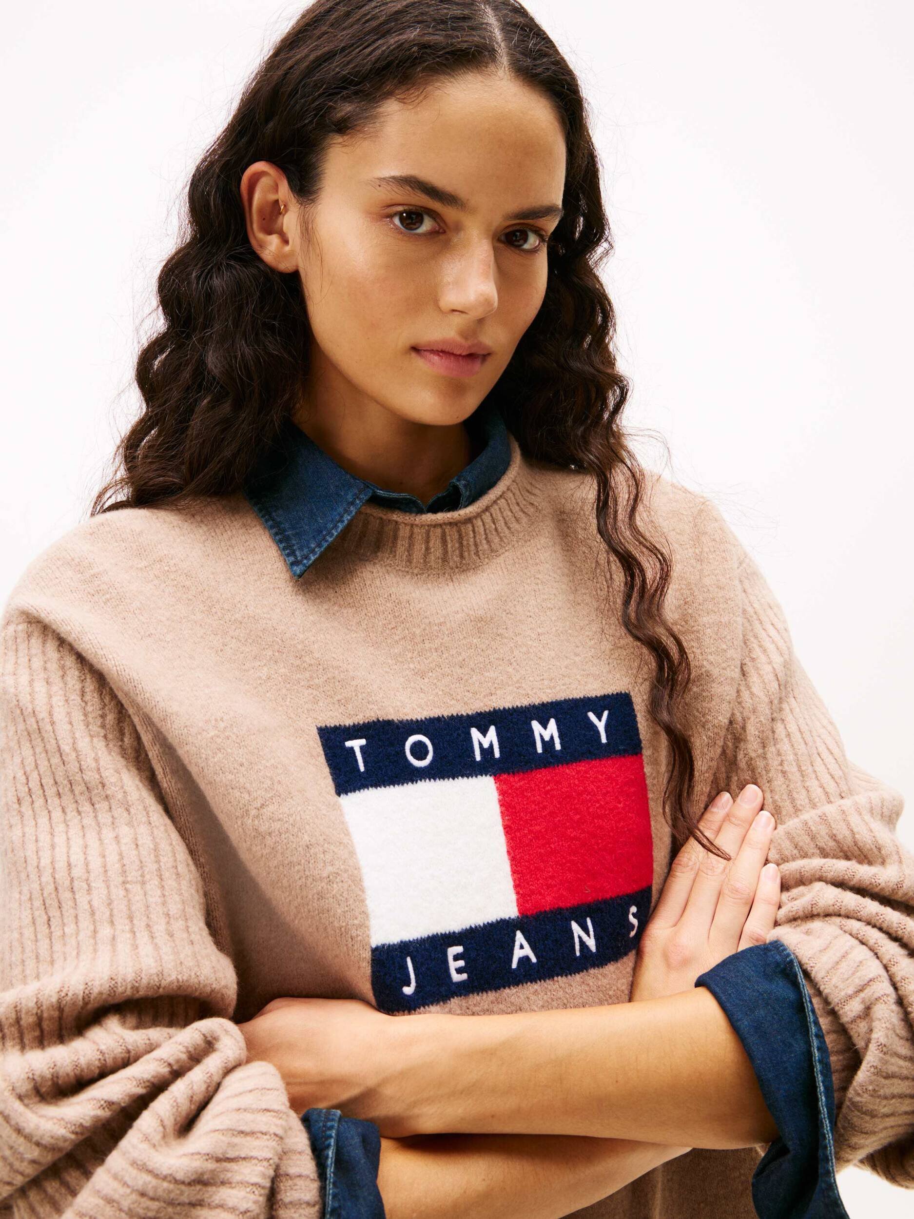 Tommy Jeans Rochie cu adaos de lână