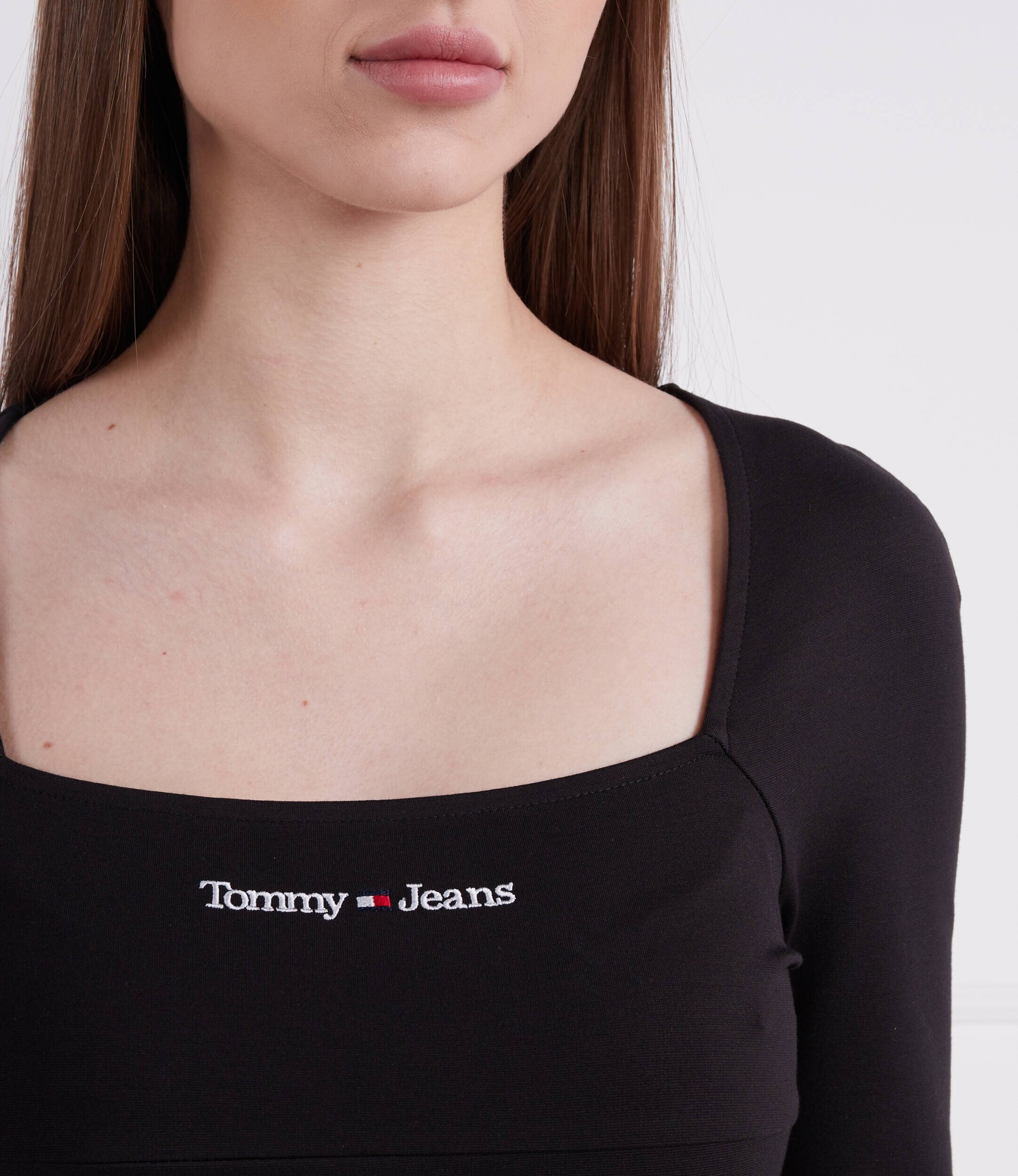 Tommy Jeans Rochie TJW SERIF LINEAR LS BODYCON