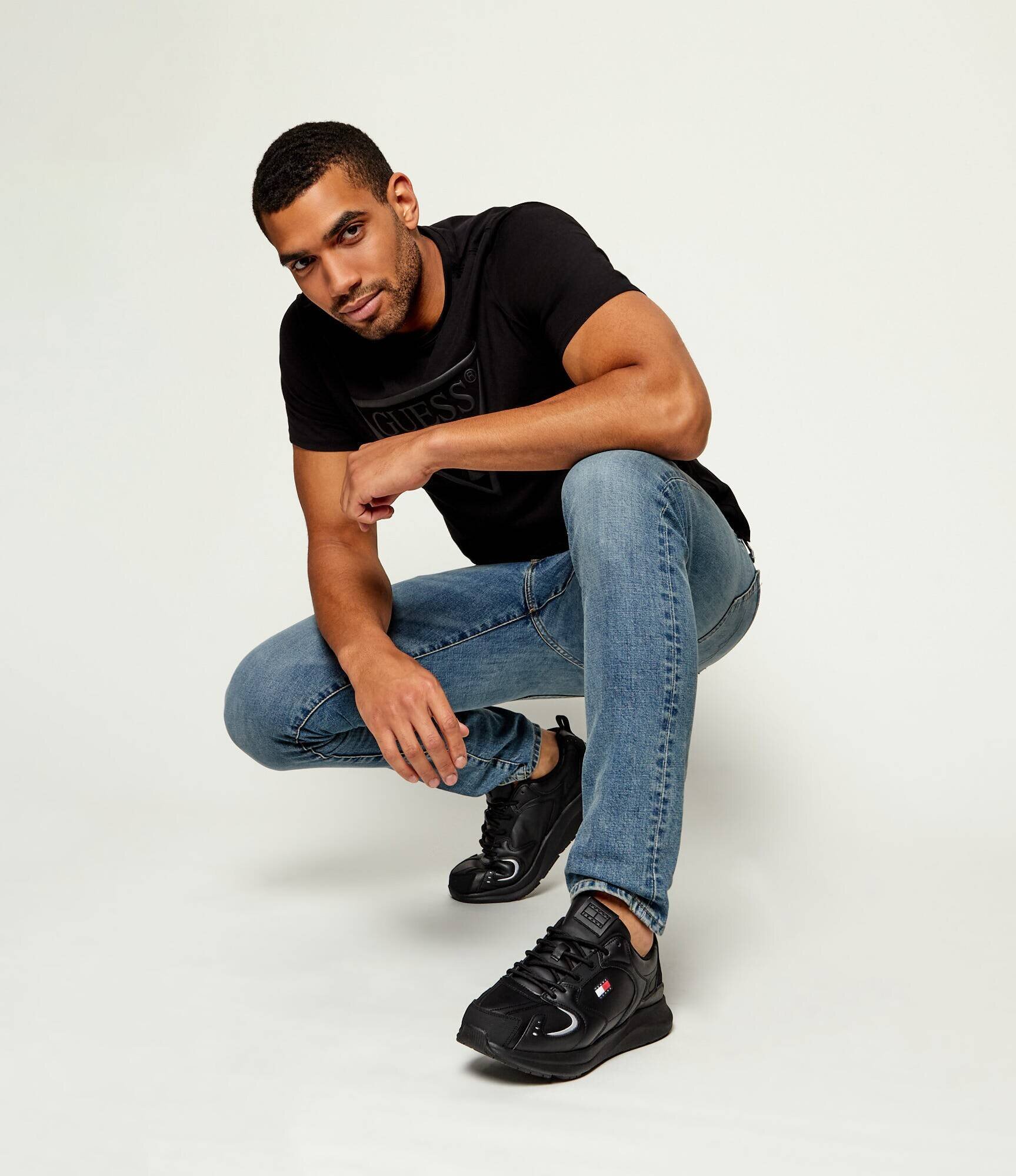 Tommy Jeans Sneakers cu adaos de piele