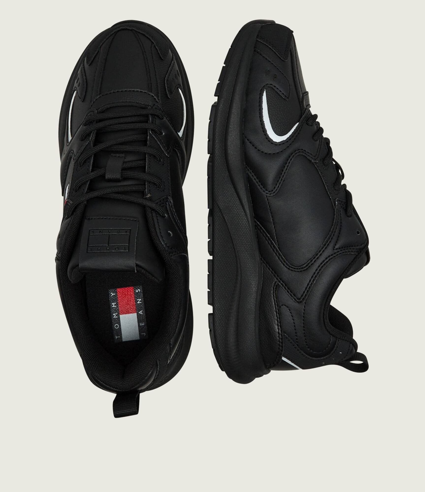 Tommy Jeans Sneakers cu adaos de piele