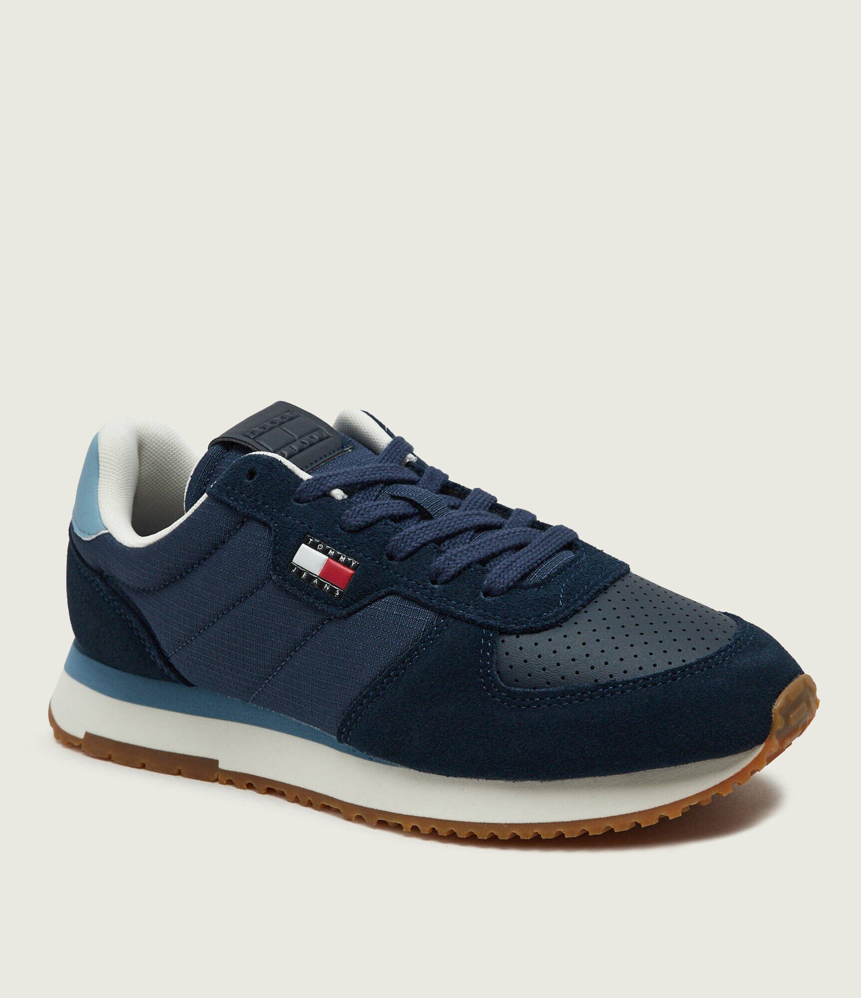 Tommy Jeans Sneakers Runner Flag | piele întoarsă