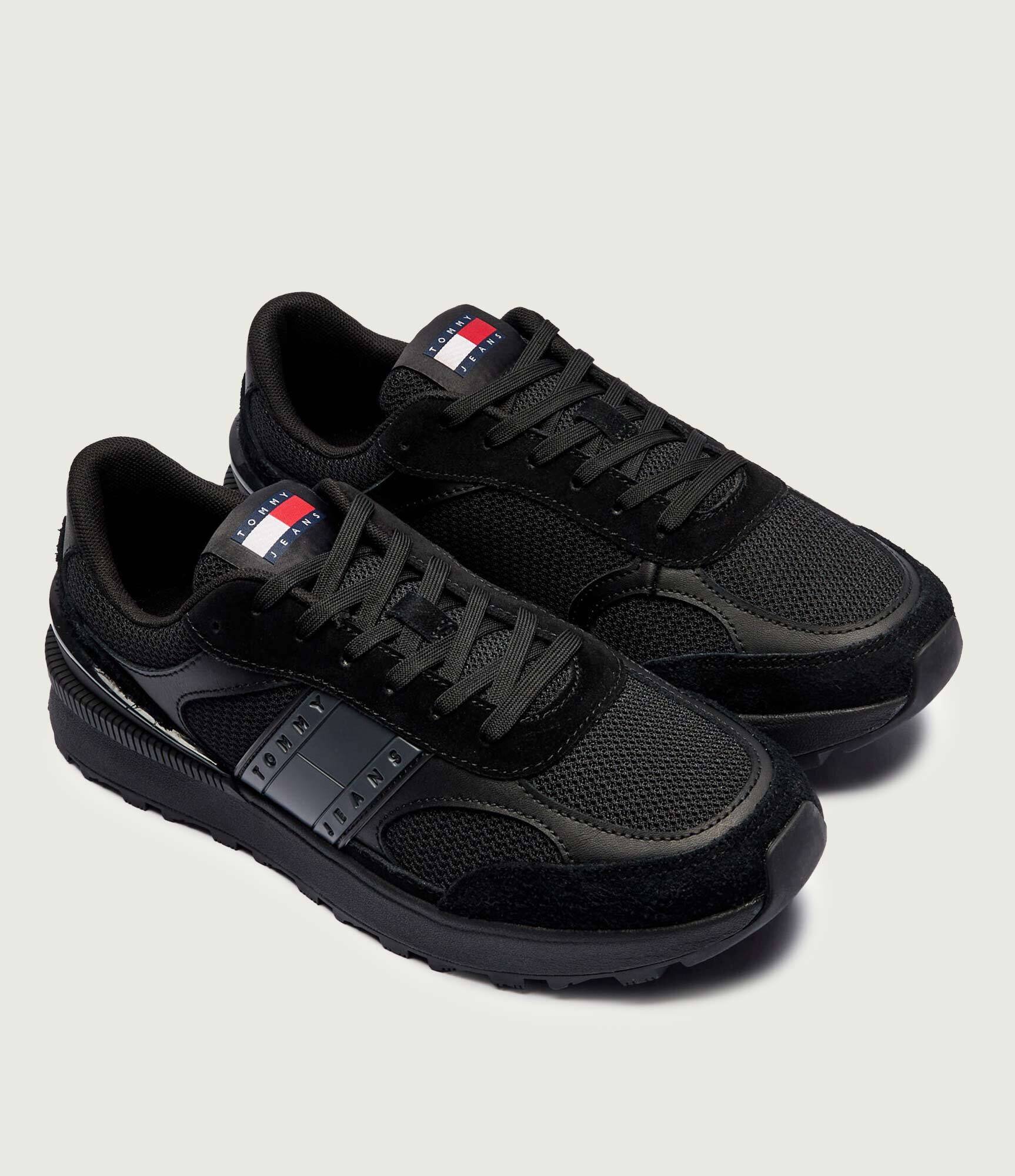Tommy Jeans Sneakers TJM TECHNICAL RUNNER ESS cu adaos de piele