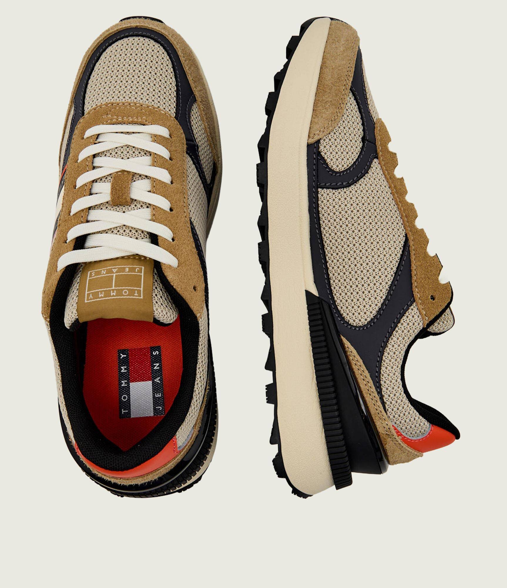 Tommy Jeans Sneakers TJM TECHNICAL RUNNER ESS | piele întoarsă