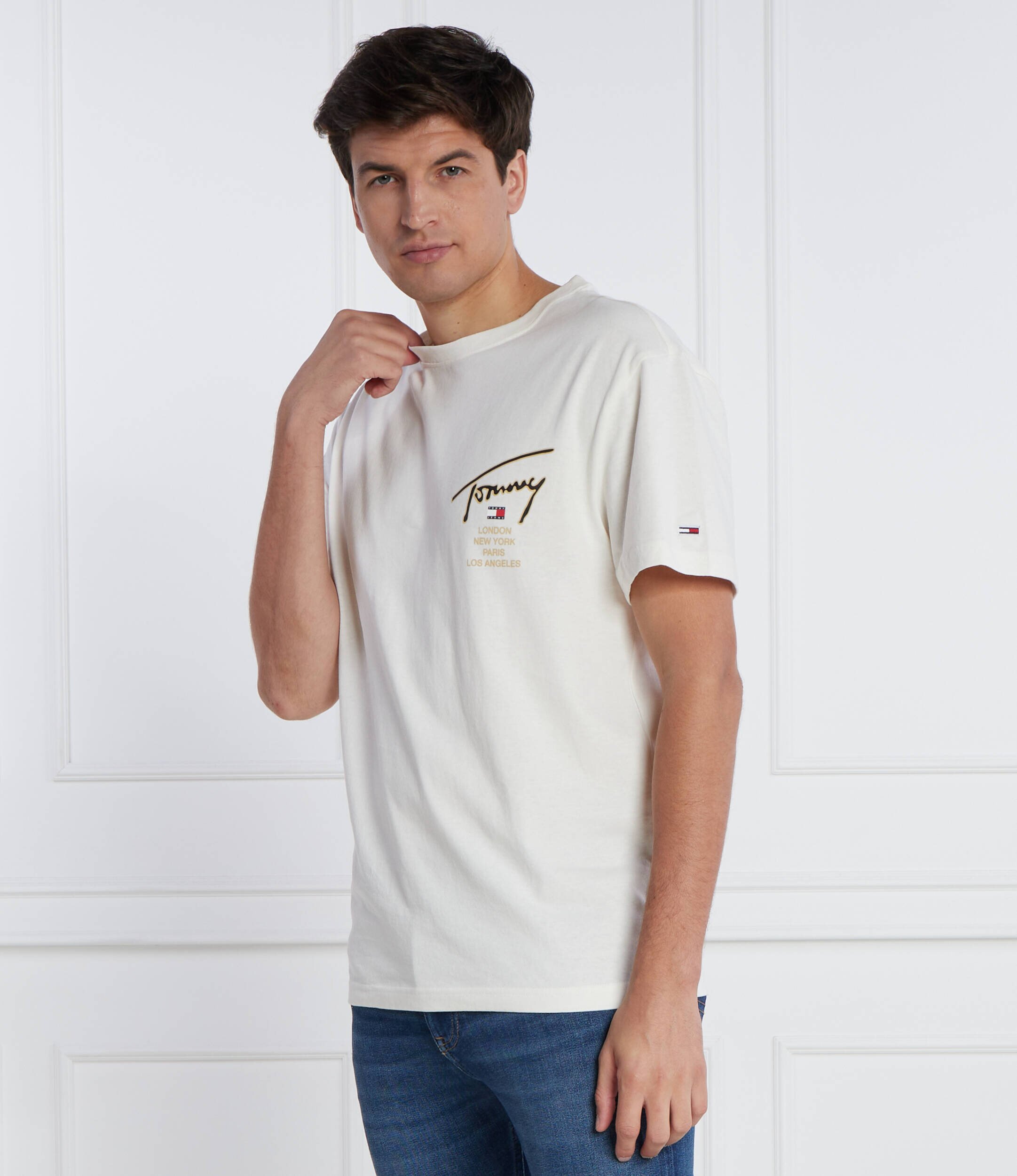 Tommy Jeans Tricou GOLD SIGNATURE BACK | Regular Fit