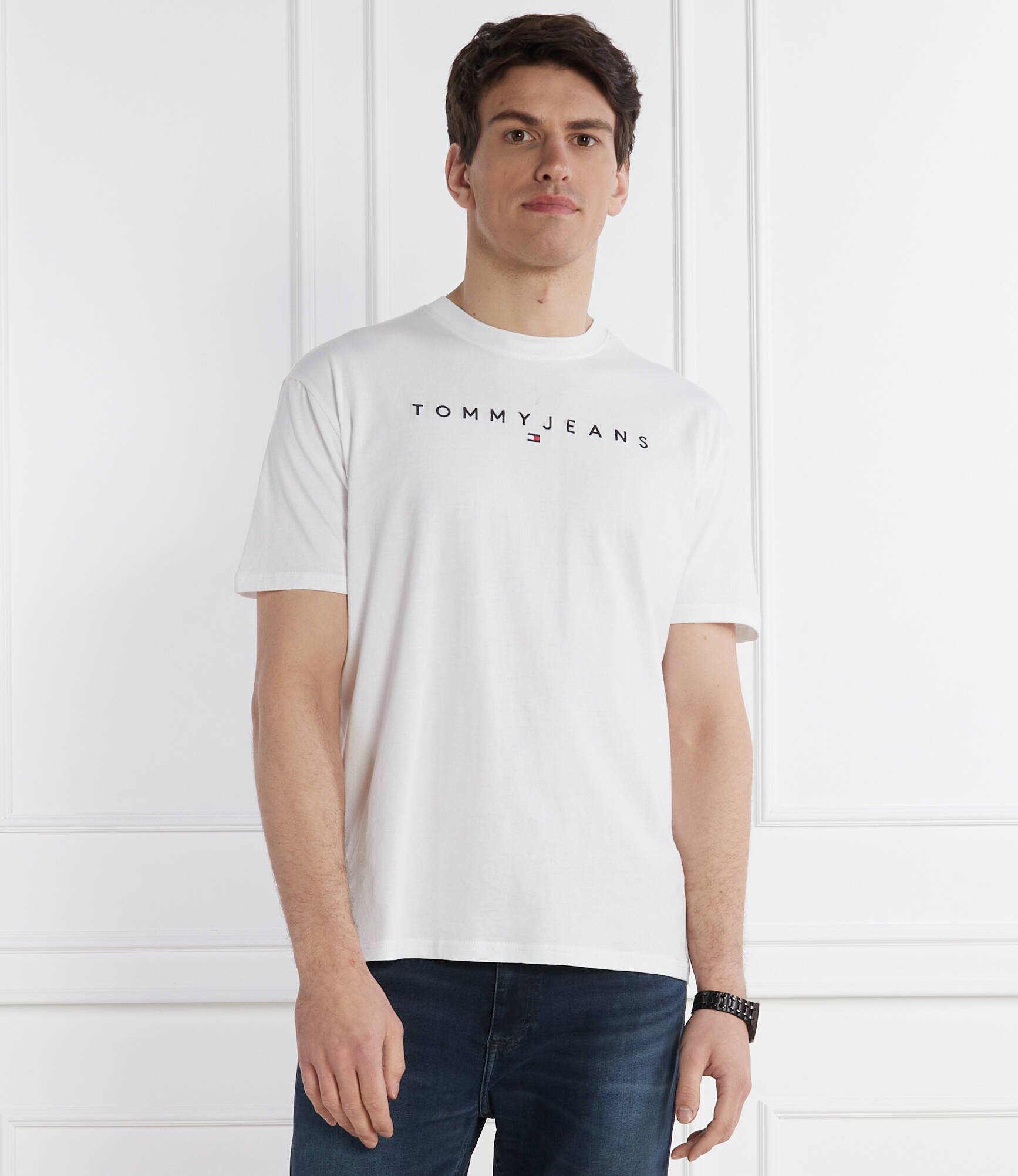 Tommy Jeans Tricou LINEAR LOGO TEE EXT | Regular Fit