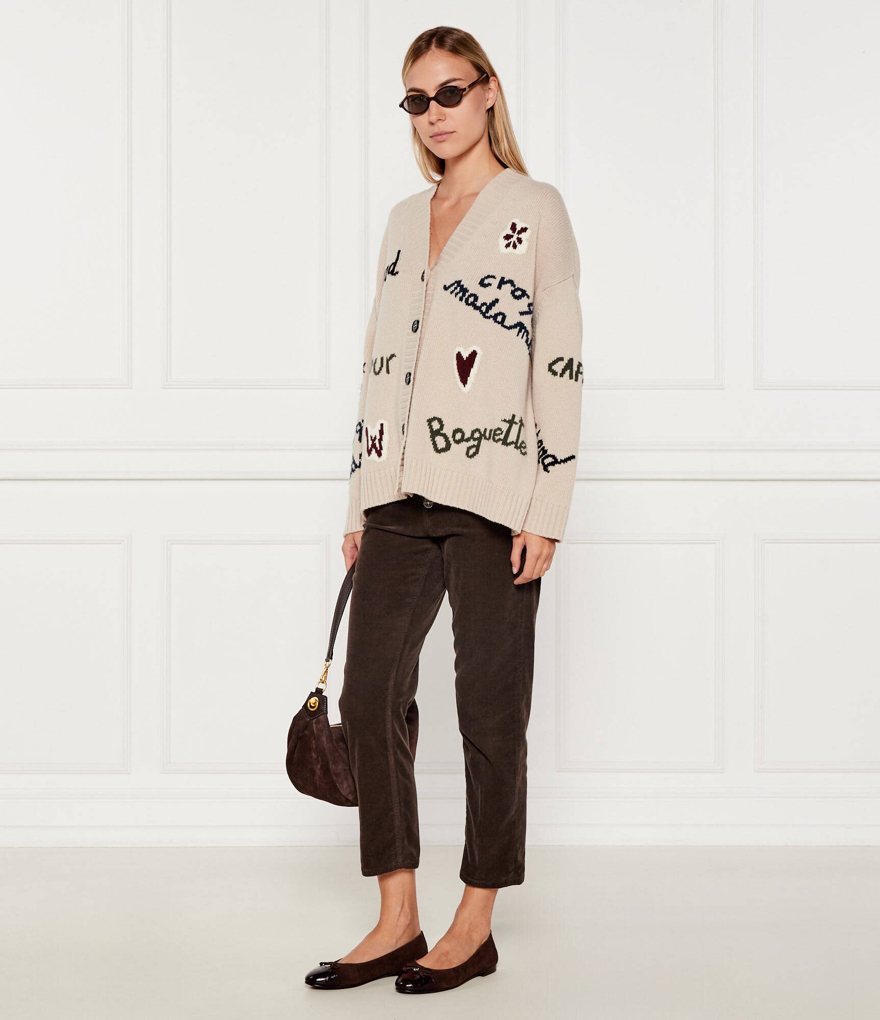 Tory Burch Balerini Cap-Toe | piele întoarsă