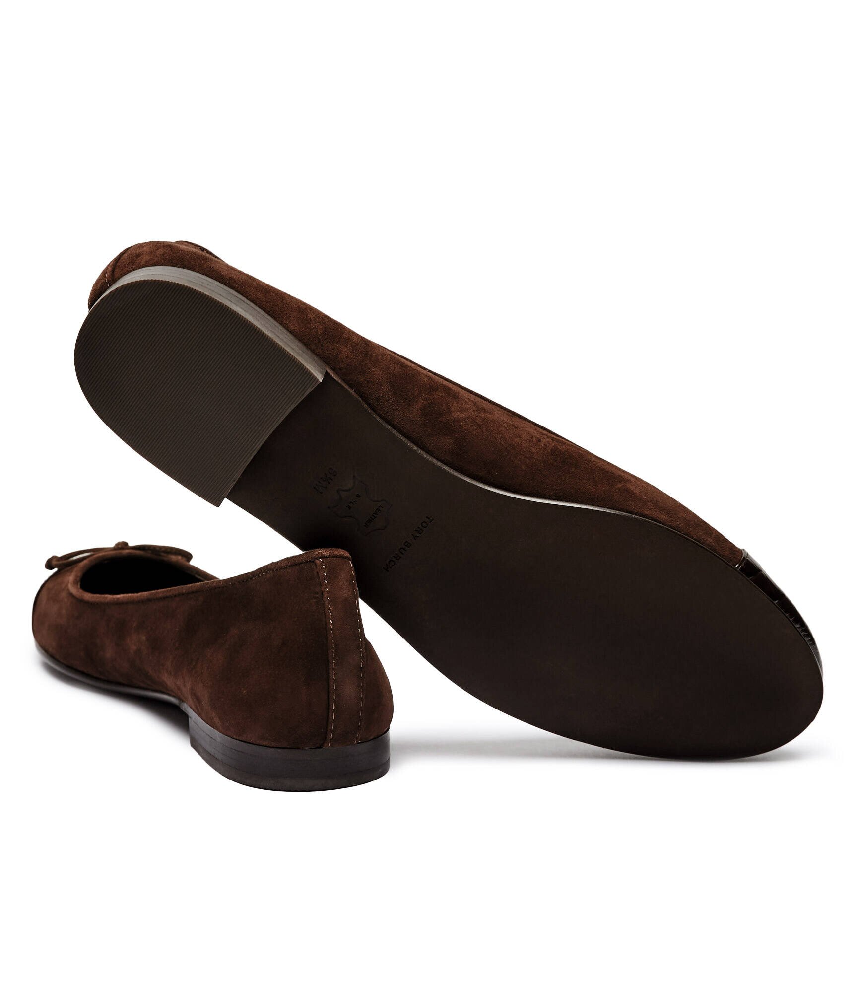 Tory Burch Balerini Cap-Toe | piele întoarsă