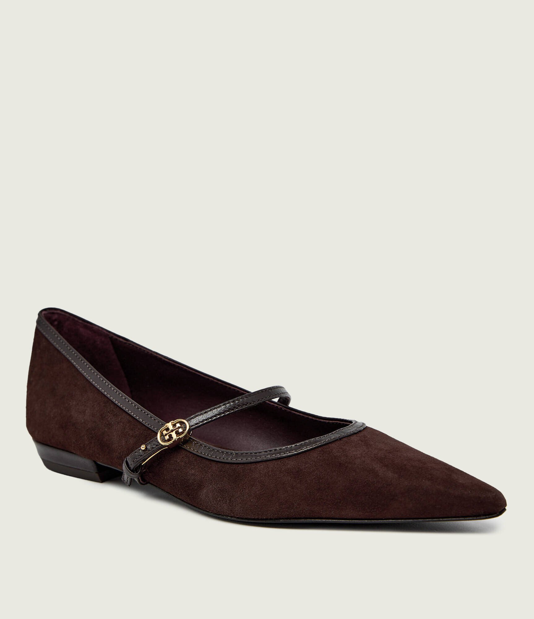 Tory Burch Balerini Double T Mary Jane | piele întoarsă