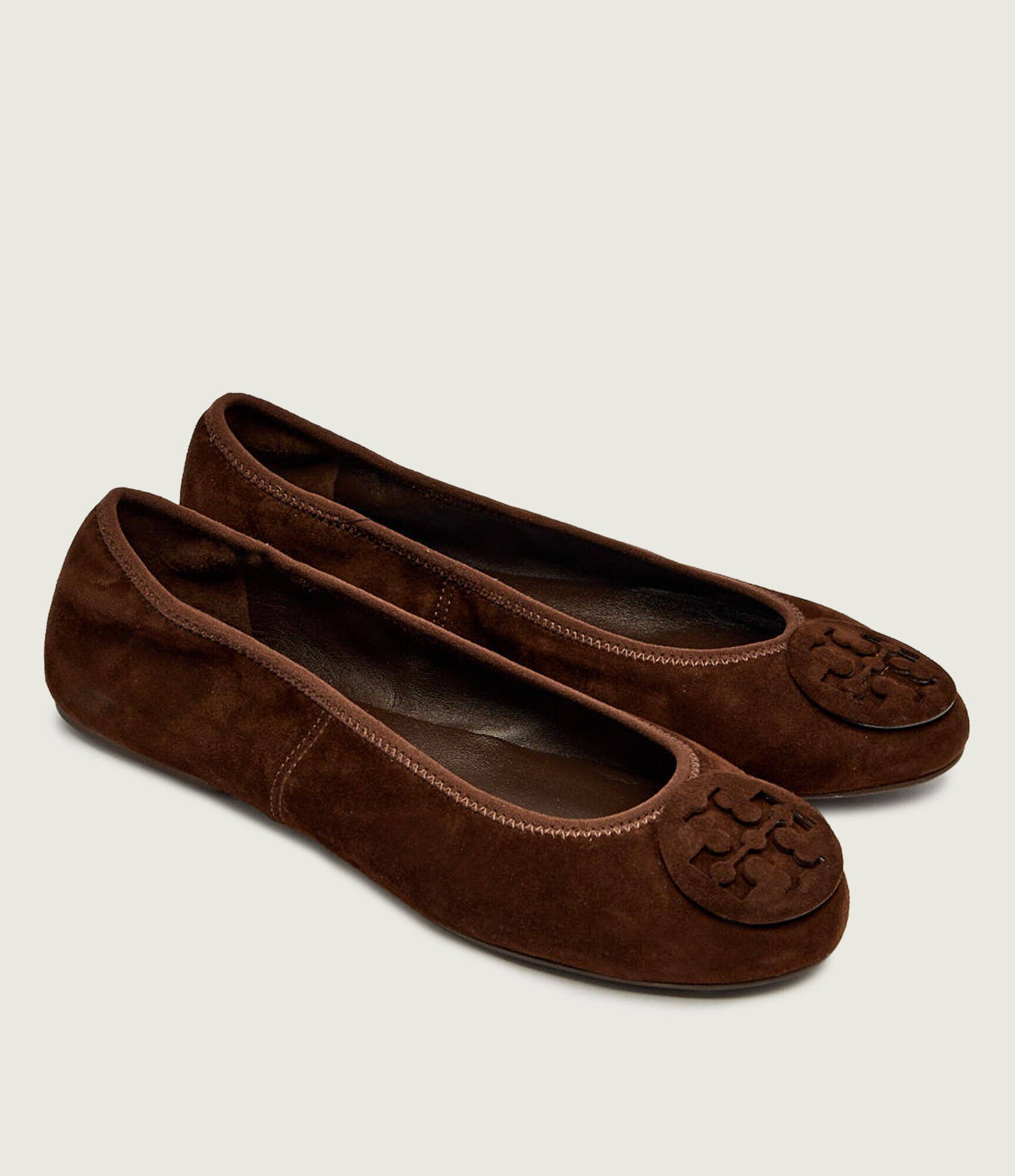 Tory Burch Balerini MINNIE TRAVEL | piele întoarsă