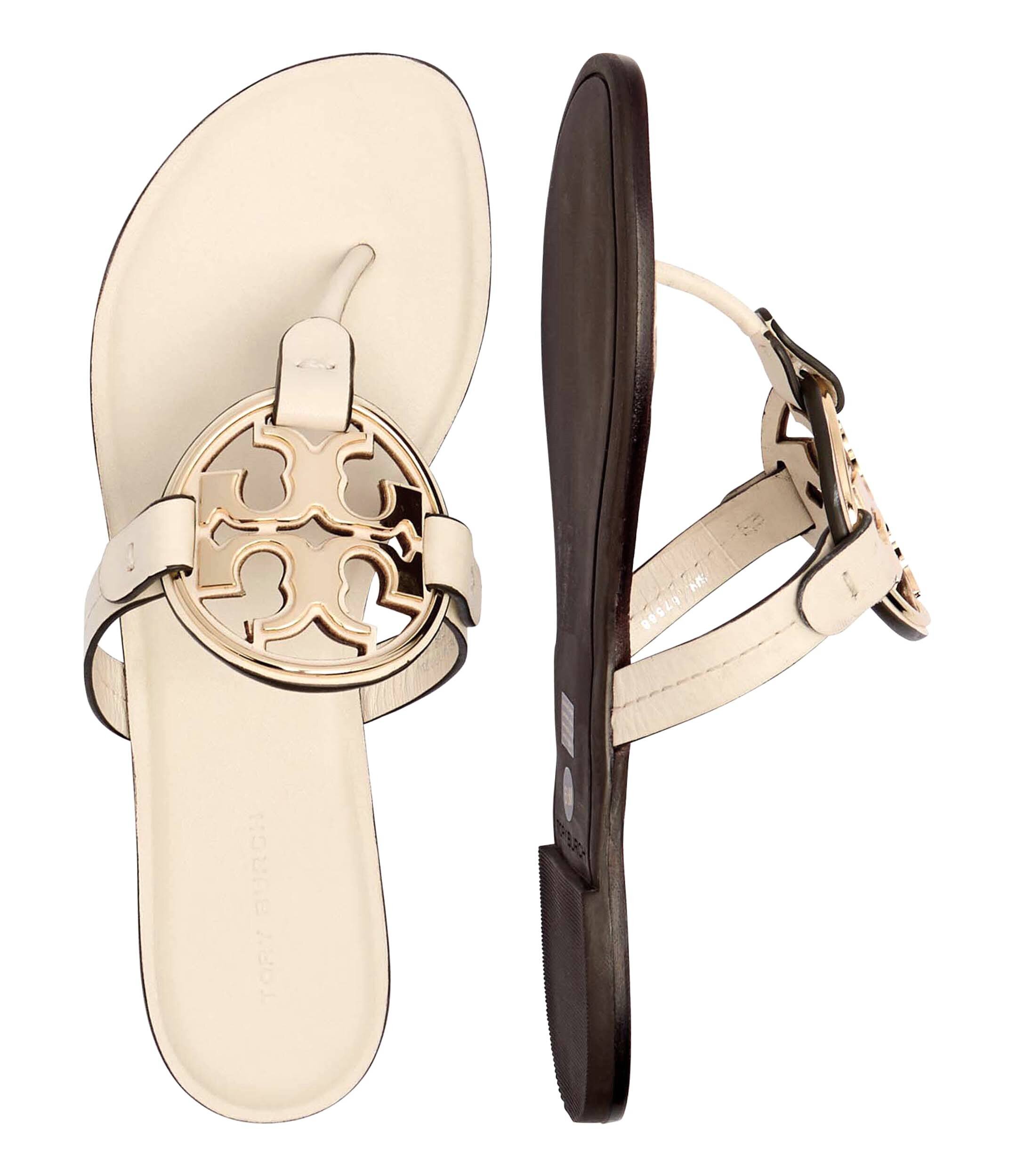 Tory Burch De piele flip flops Metal Miller